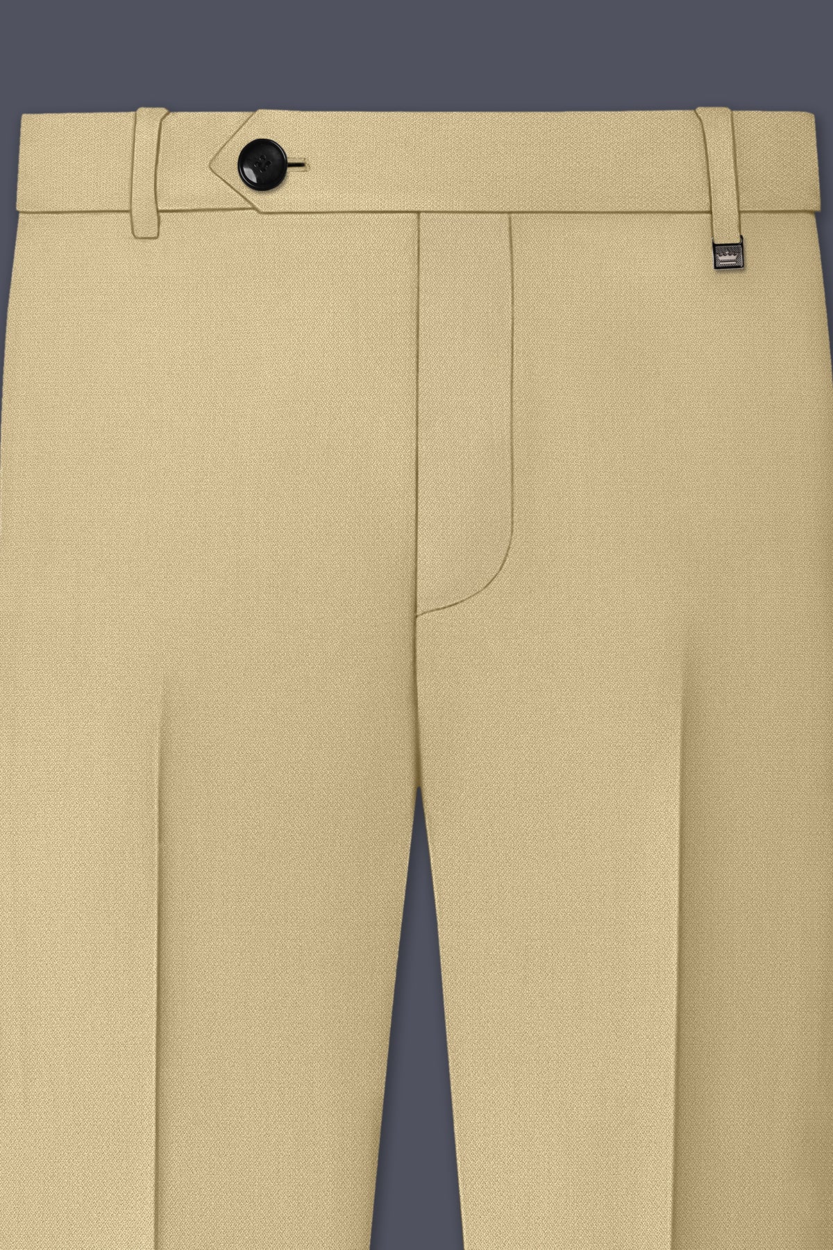 Sable-Mongoose Cream Diamond Textured Wool Rich Slight Stretch Single Breasted Suit