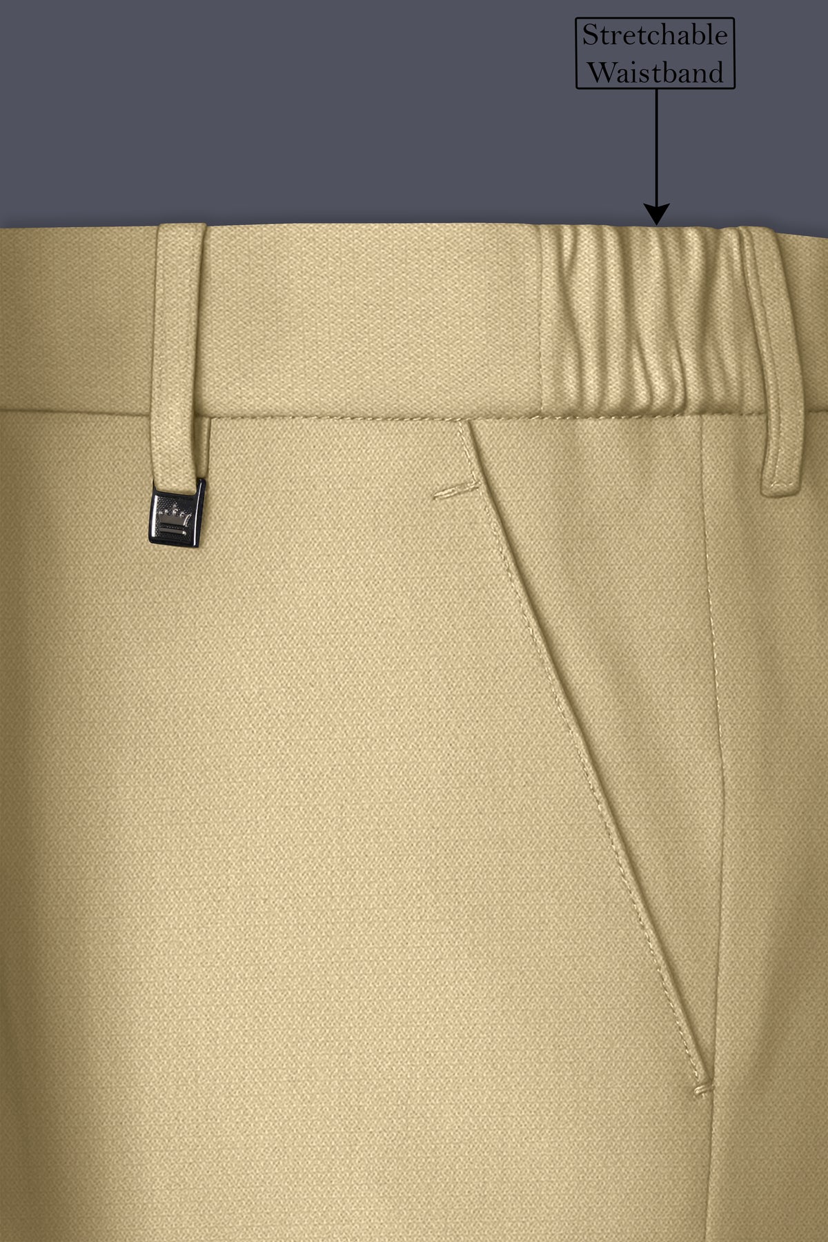 Sable-Mongoose Cream Diamond Textured Wool Rich Slight Stretch Single Breasted Suit