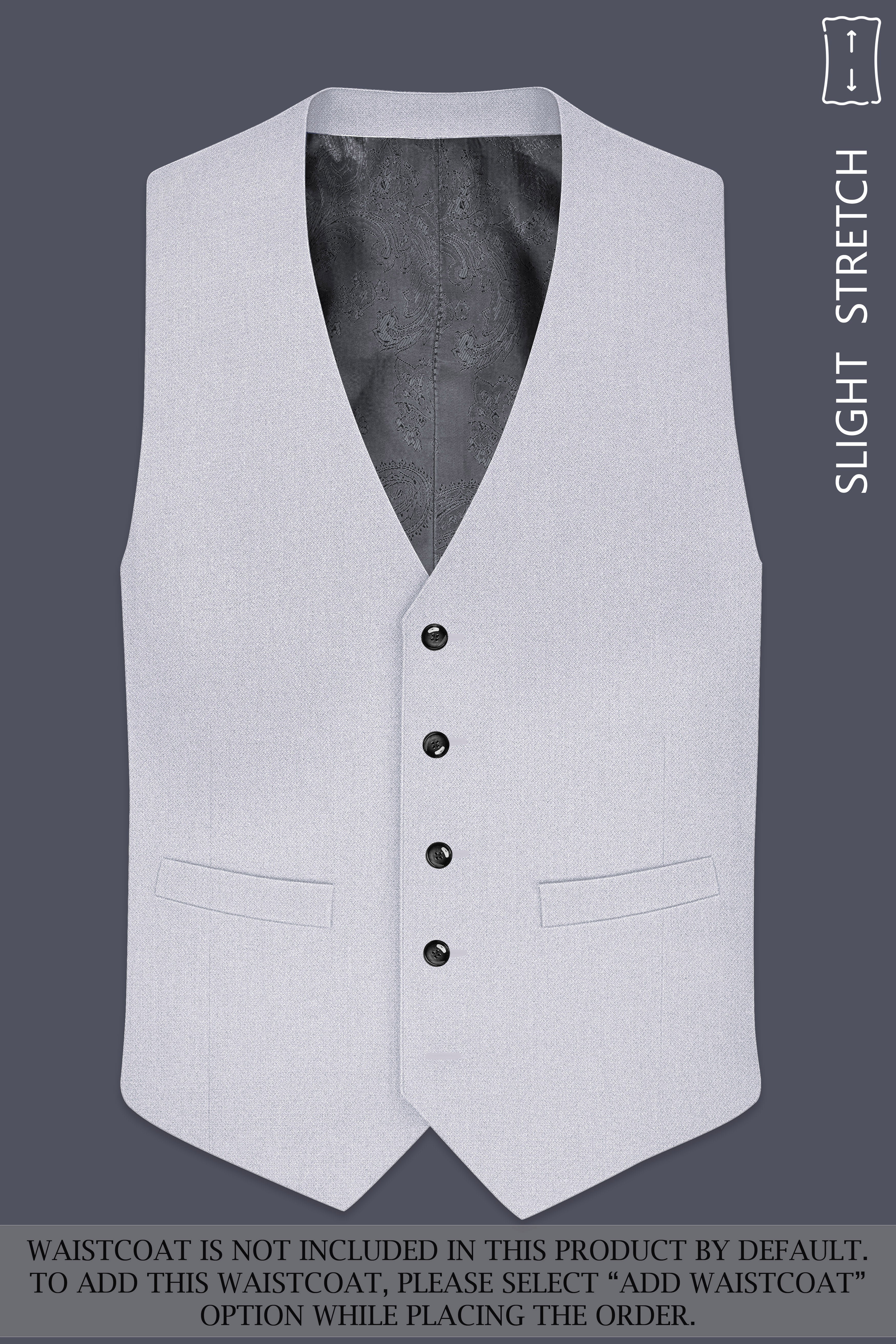 Prism-Chalice Gray Diamond Textured Wool Rich Slight Stretch Double Breasted Suit