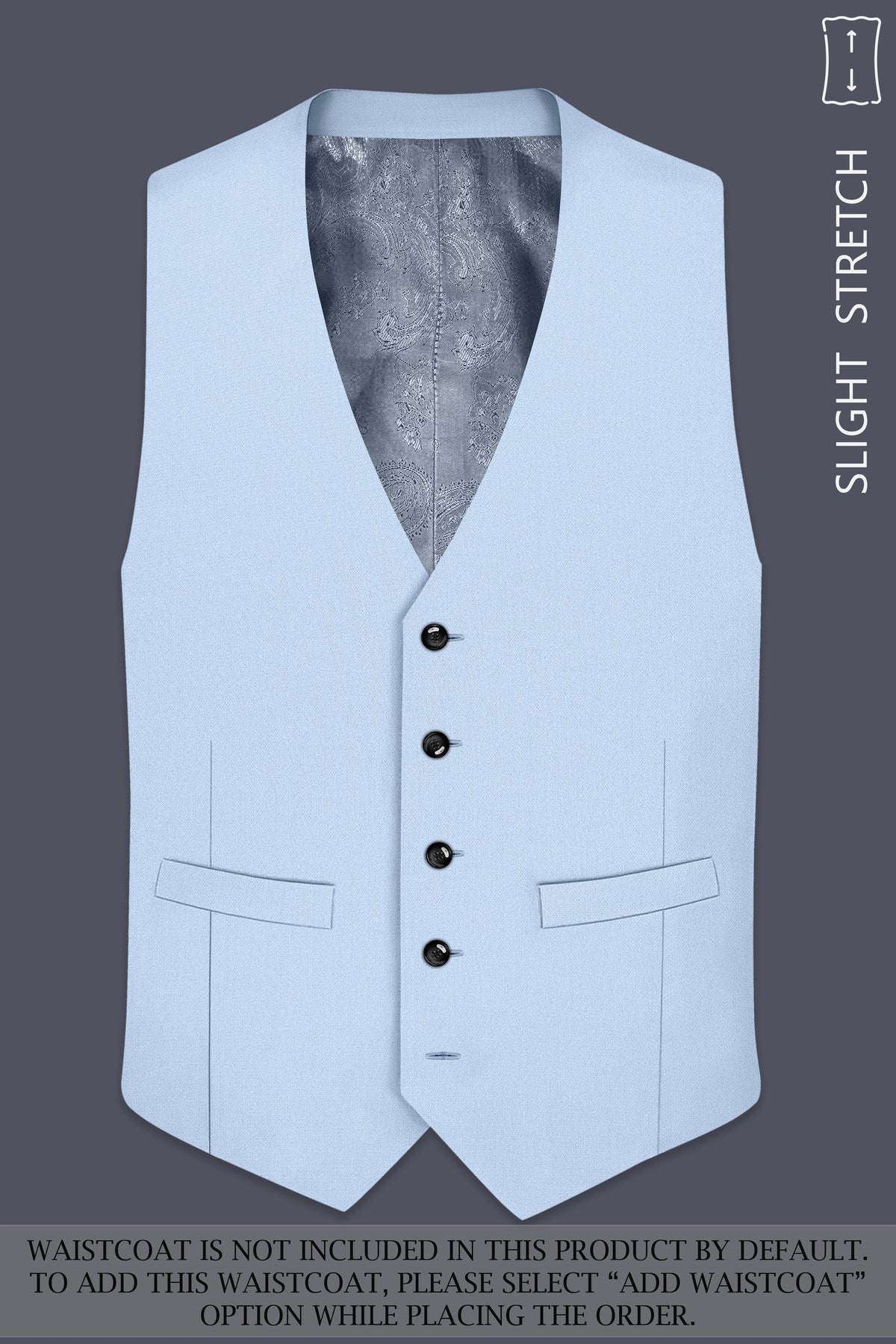 Azure-Heather Blue Diamond Textured Wool Rich Slight Stretch Double Breasted Suit