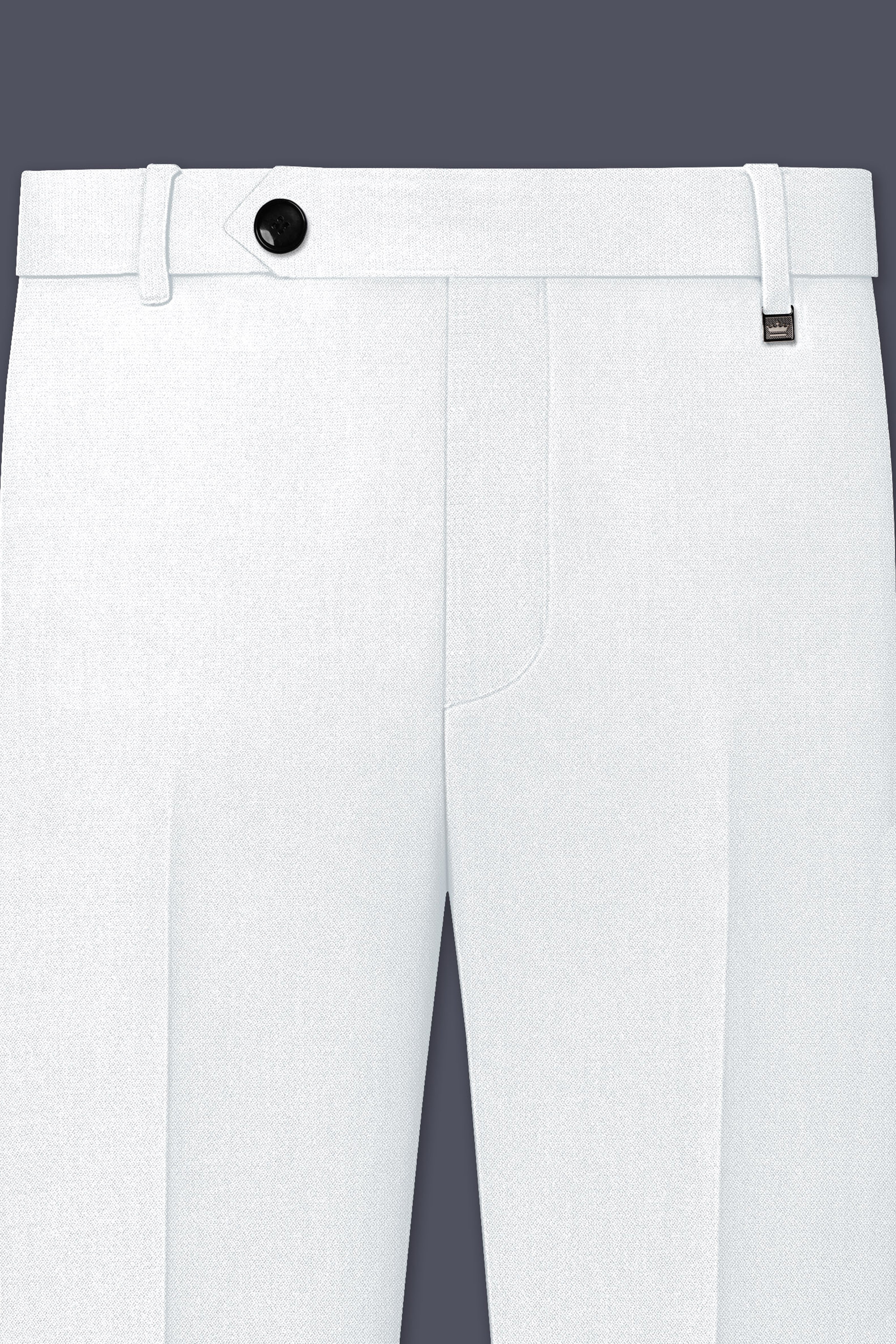 Sterling-Bright White Diamond Textured Wool Rich Slight Stretch Double Breasted Suit