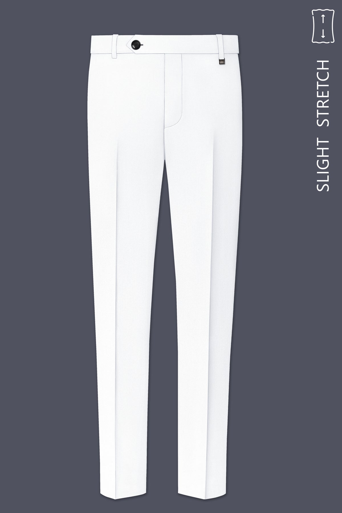 Sterling-Bright White Diamond Textured Wool Rich Slight Stretch Double Breasted Suit
