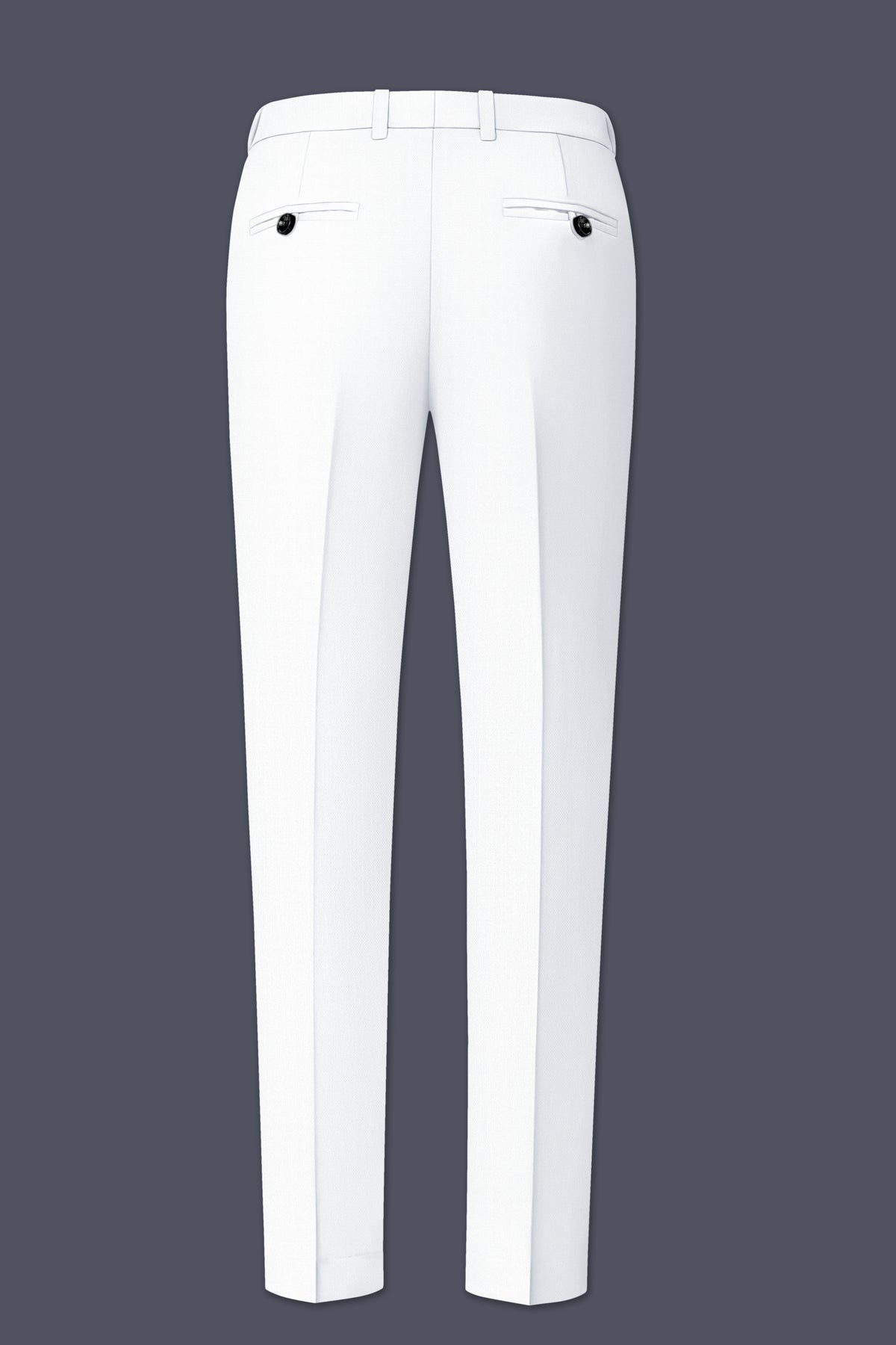 Sterling-Bright White Diamond Textured Wool Rich Slight Stretch Double Breasted Suit
