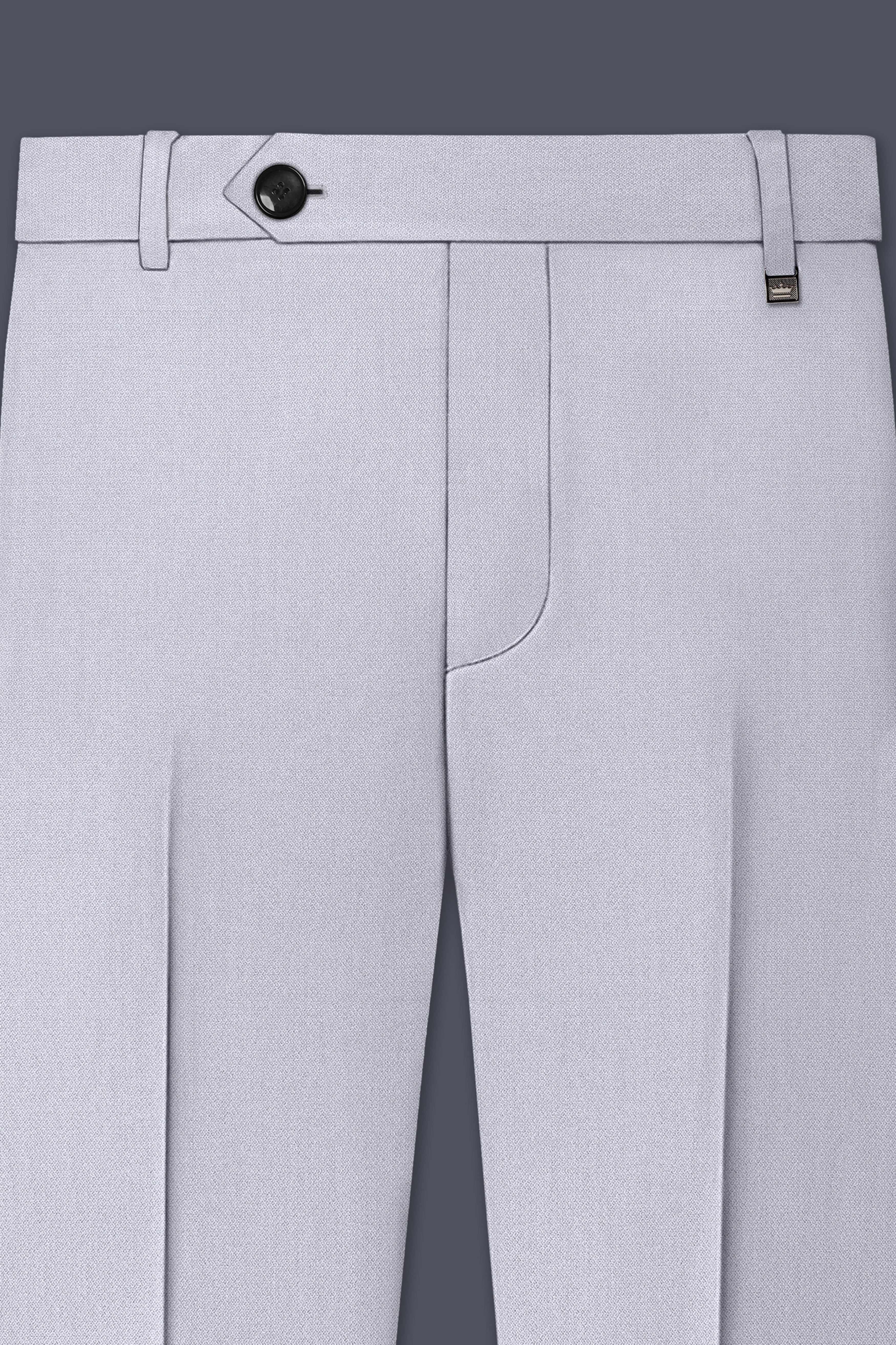 Mist-Spun Pearl Gray Diamond Textured Wool Rich Slight Stretch Double Breasted Suit
