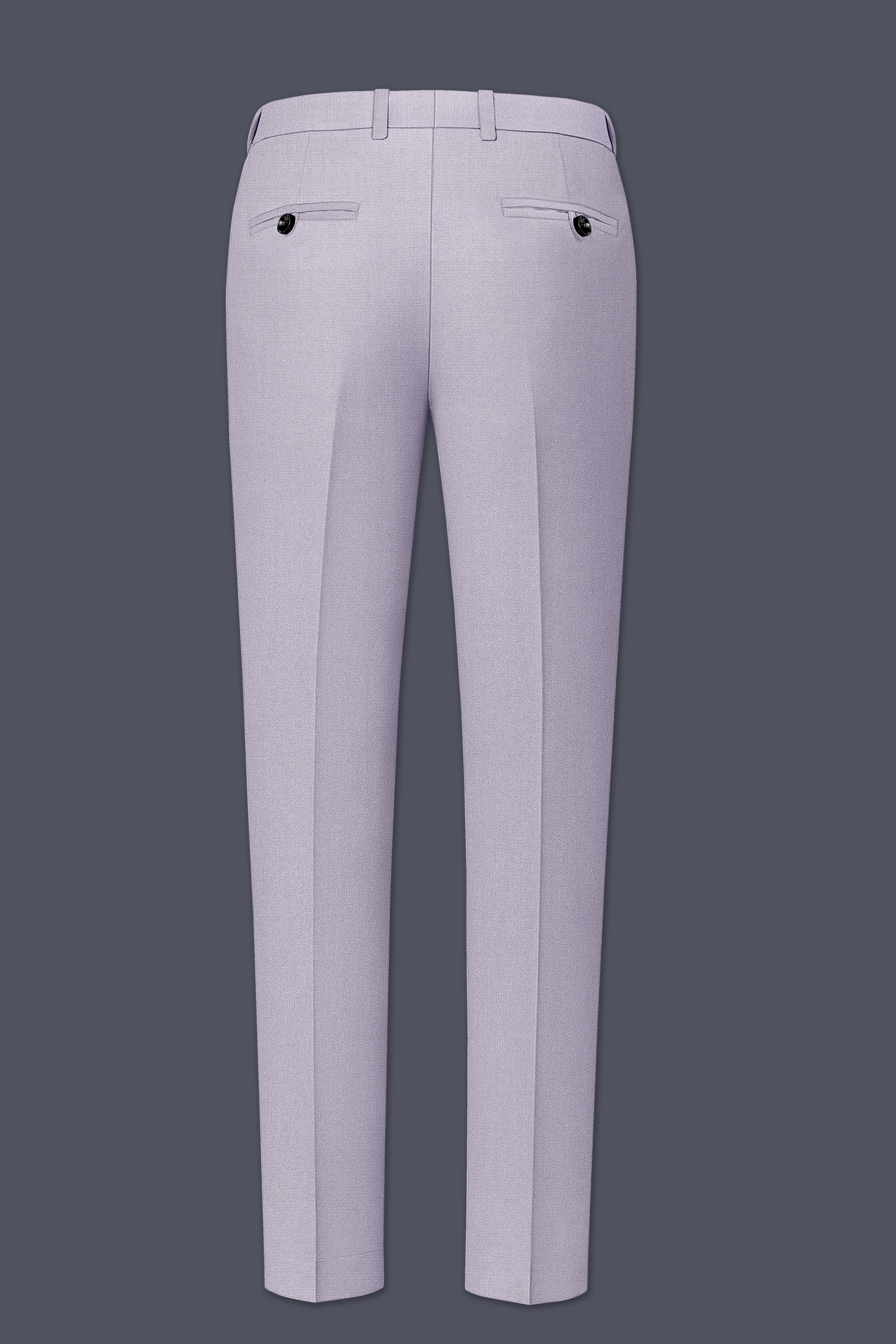 Mist-Spun Pearl Gray Diamond Textured Wool Rich Slight Stretch Double Breasted Suit
