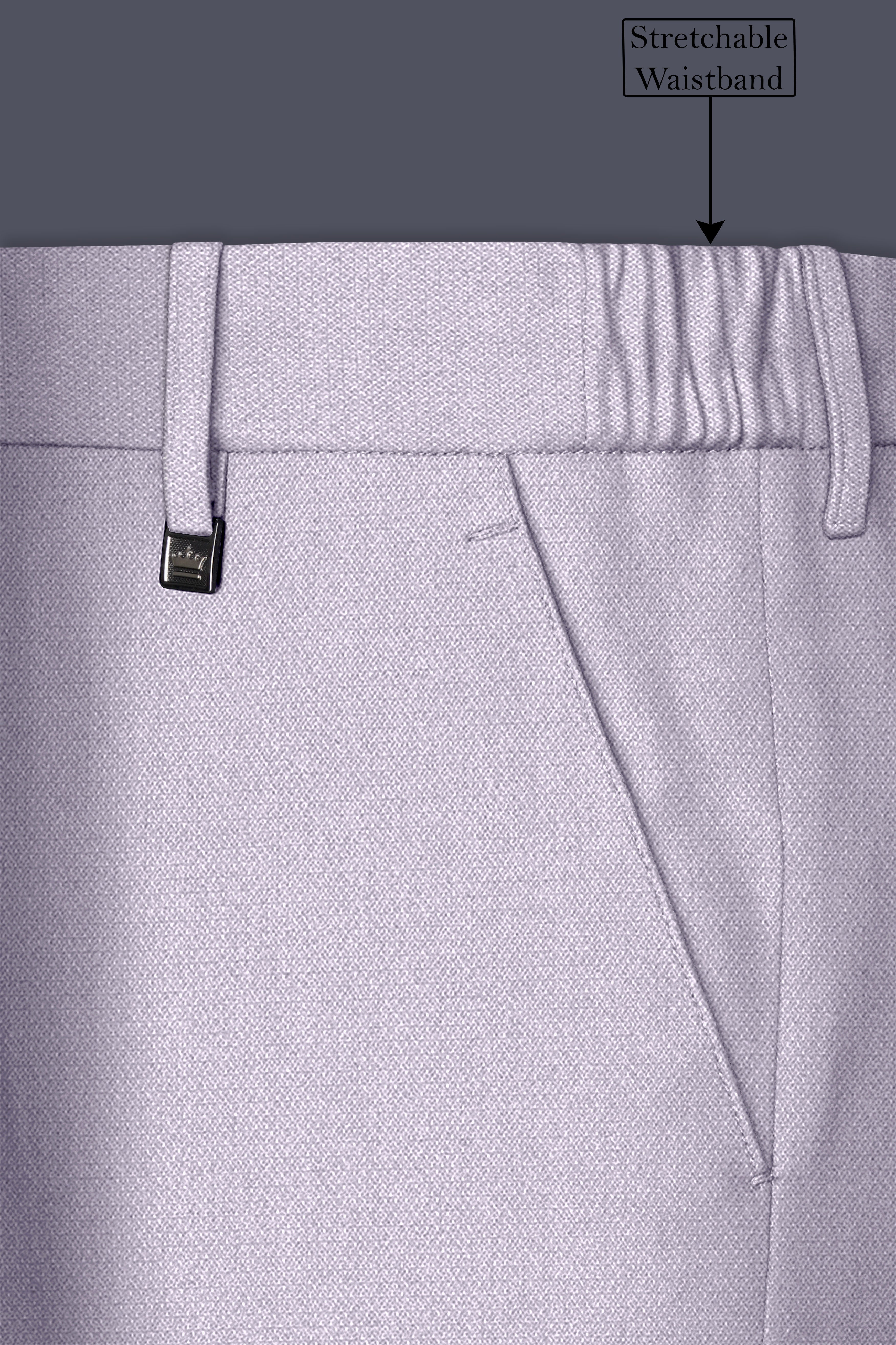 Mist-Spun Pearl Gray Diamond Textured Wool Rich Slight Stretch Double Breasted Suit