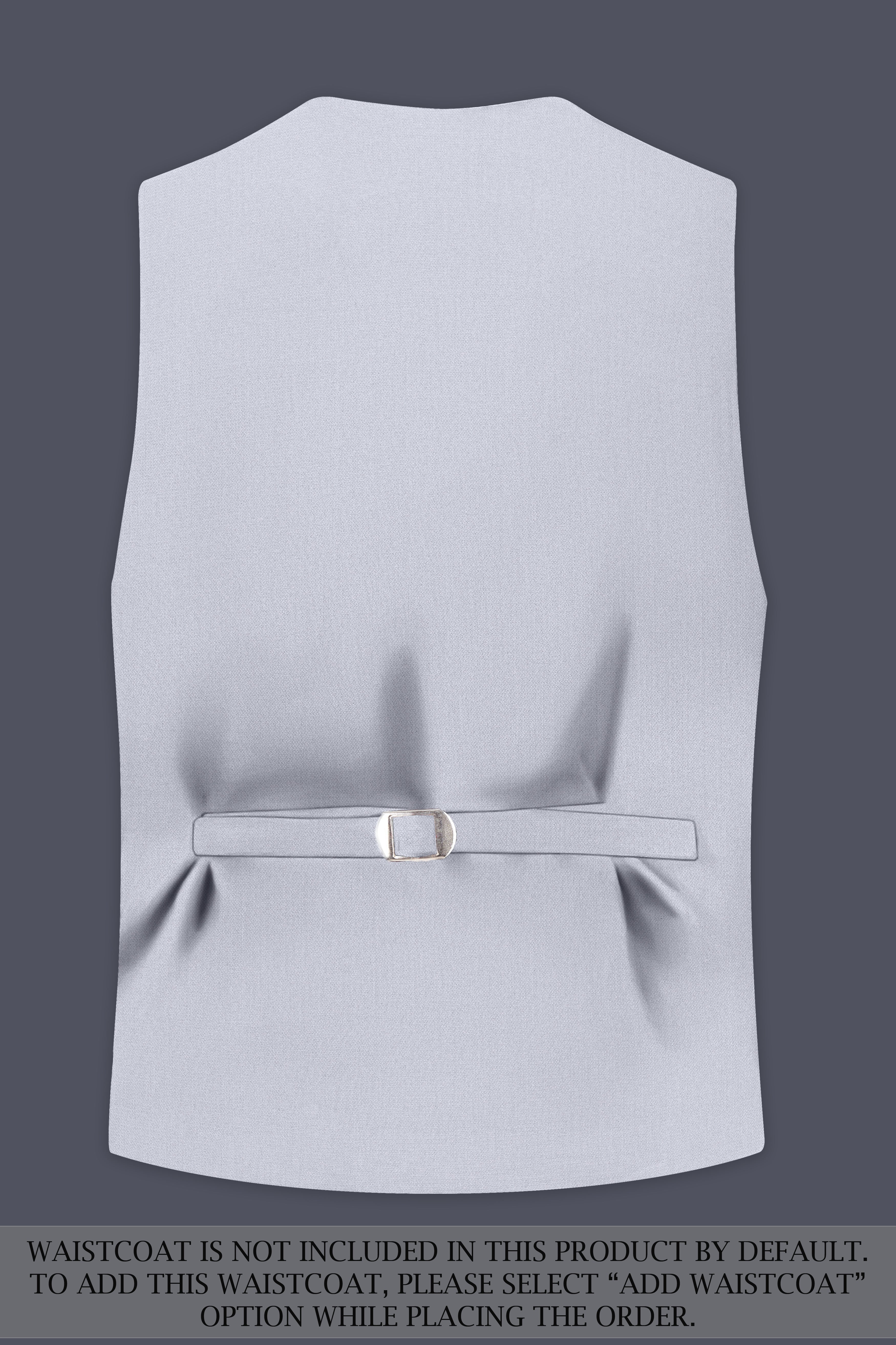 Mist-Spun Pearl Gray Diamond Textured Wool Rich Slight Stretch Double Breasted Suit
