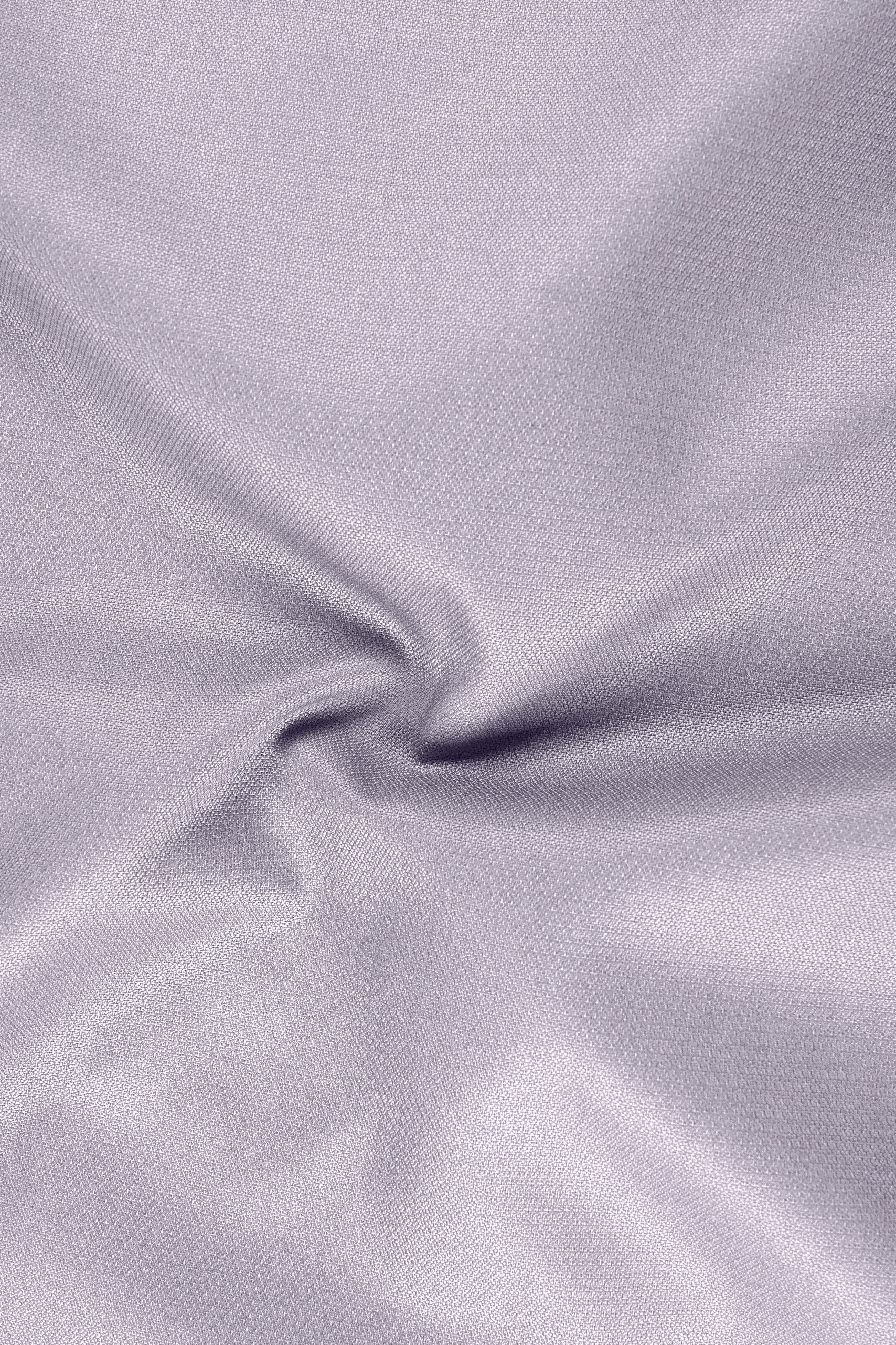 Mist-Spun Pearl Gray Diamond Textured Wool Rich Slight Stretch Double Breasted Suit