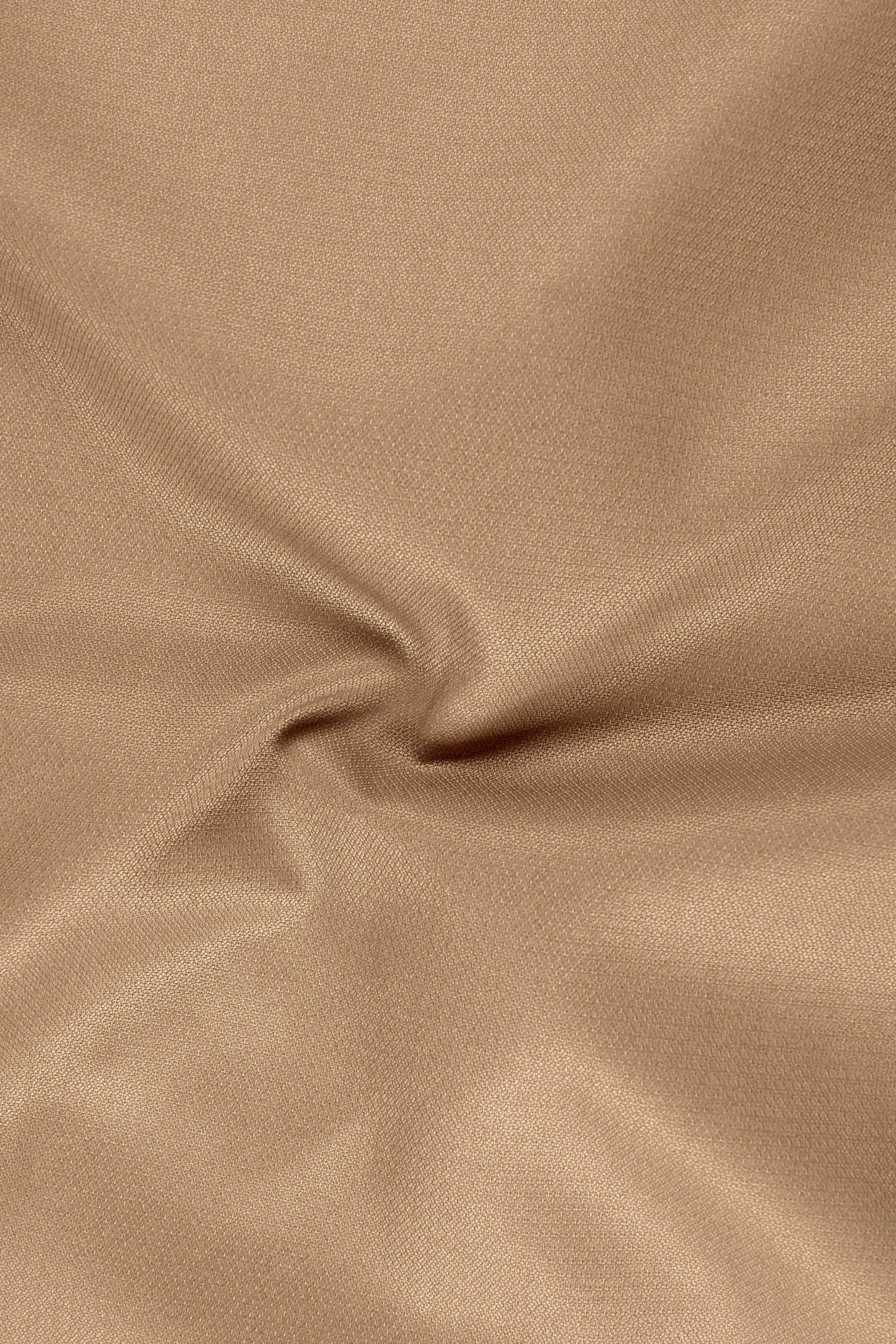 Sienna-Teak Brown Diamond Textured Wool Rich Slight Stretch Double Breasted Suit