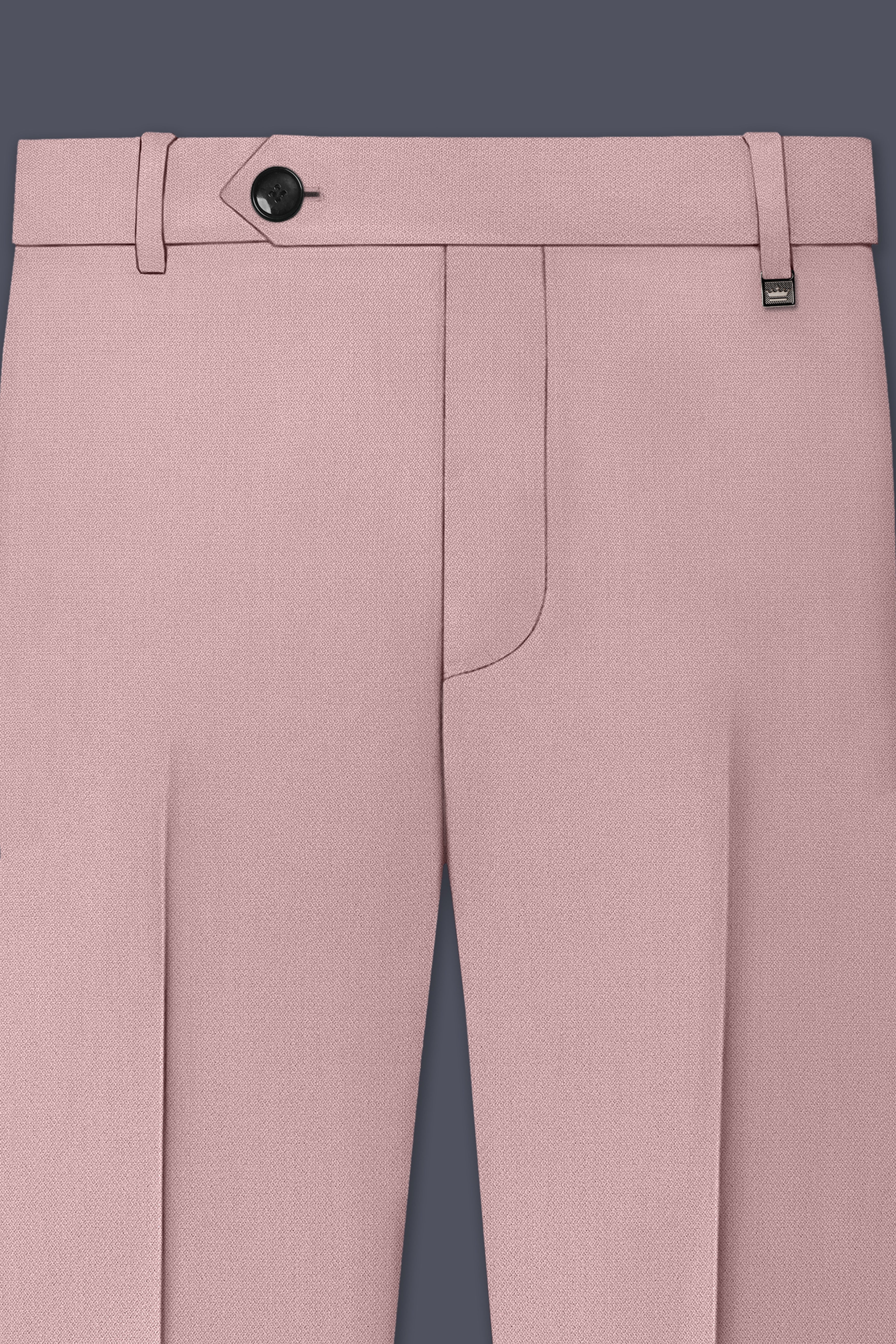 Aurore-Brandy Rose Pink Diamond Textured Wool Rich Slight Stretch Double Breasted Suit