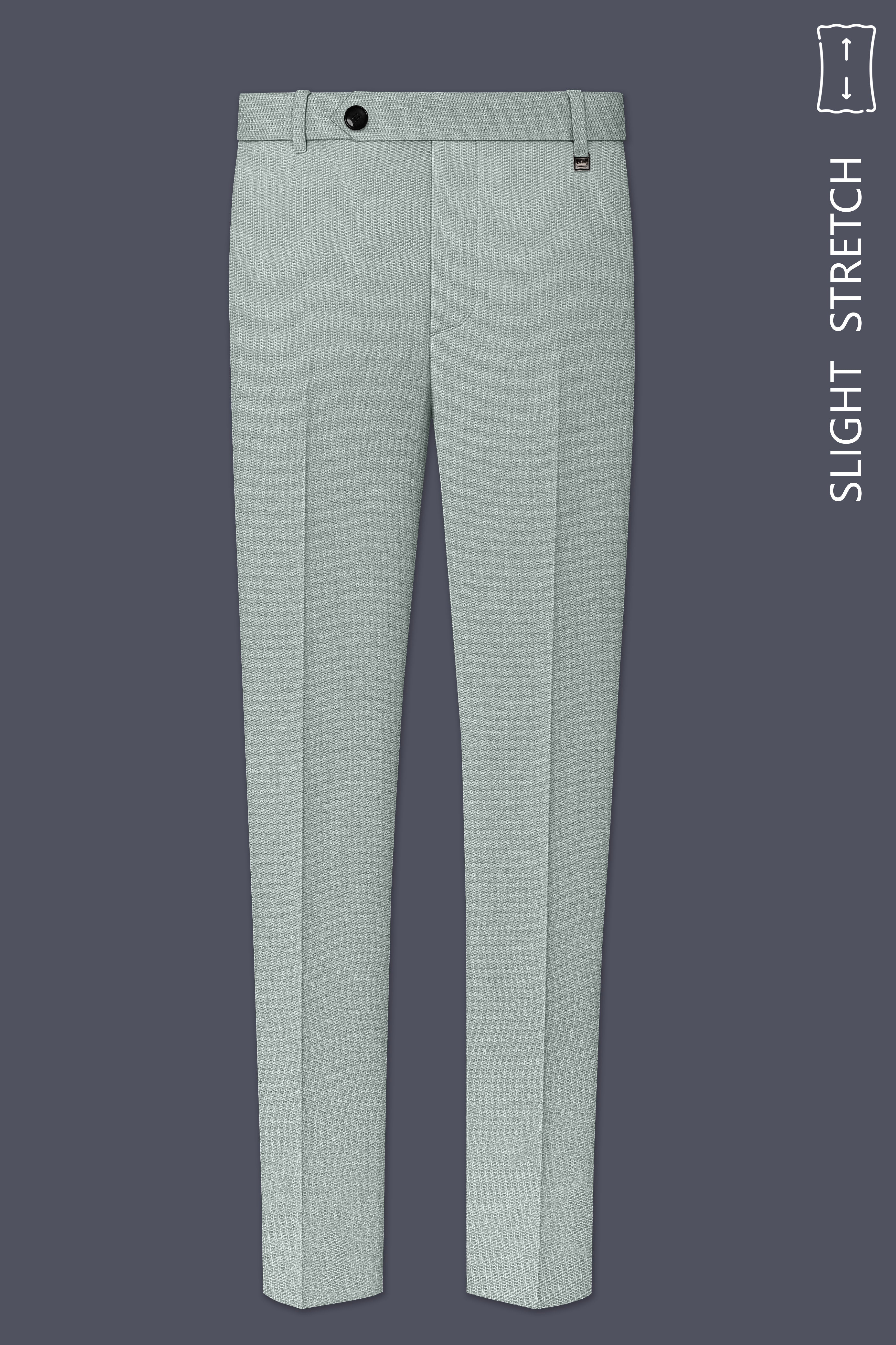 Sylvan-Cascade Green Diamond Textured Wool Rich Slight Stretch Double Breasted Suit