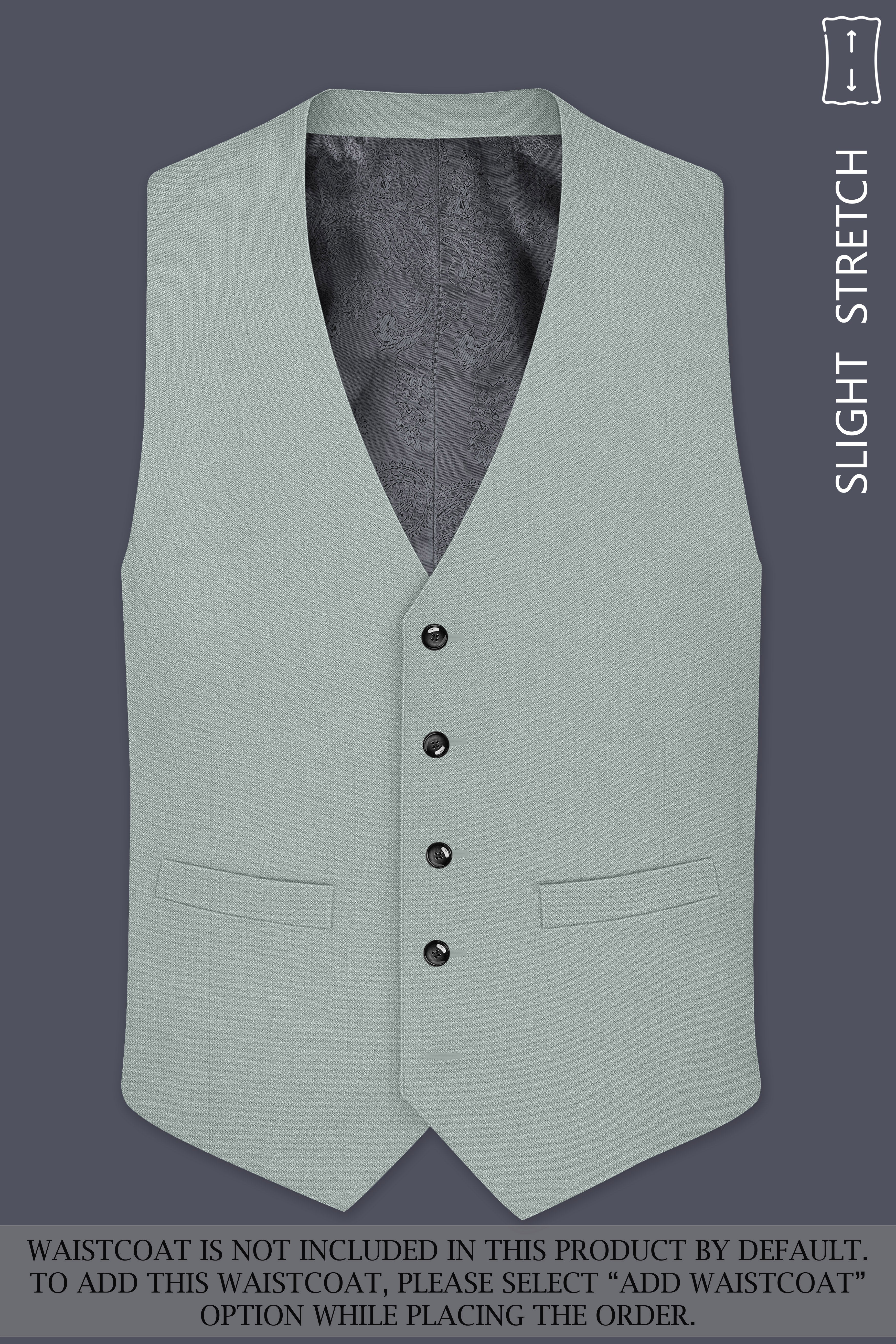Sylvan-Cascade Green Diamond Textured Wool Rich Slight Stretch Double Breasted Suit