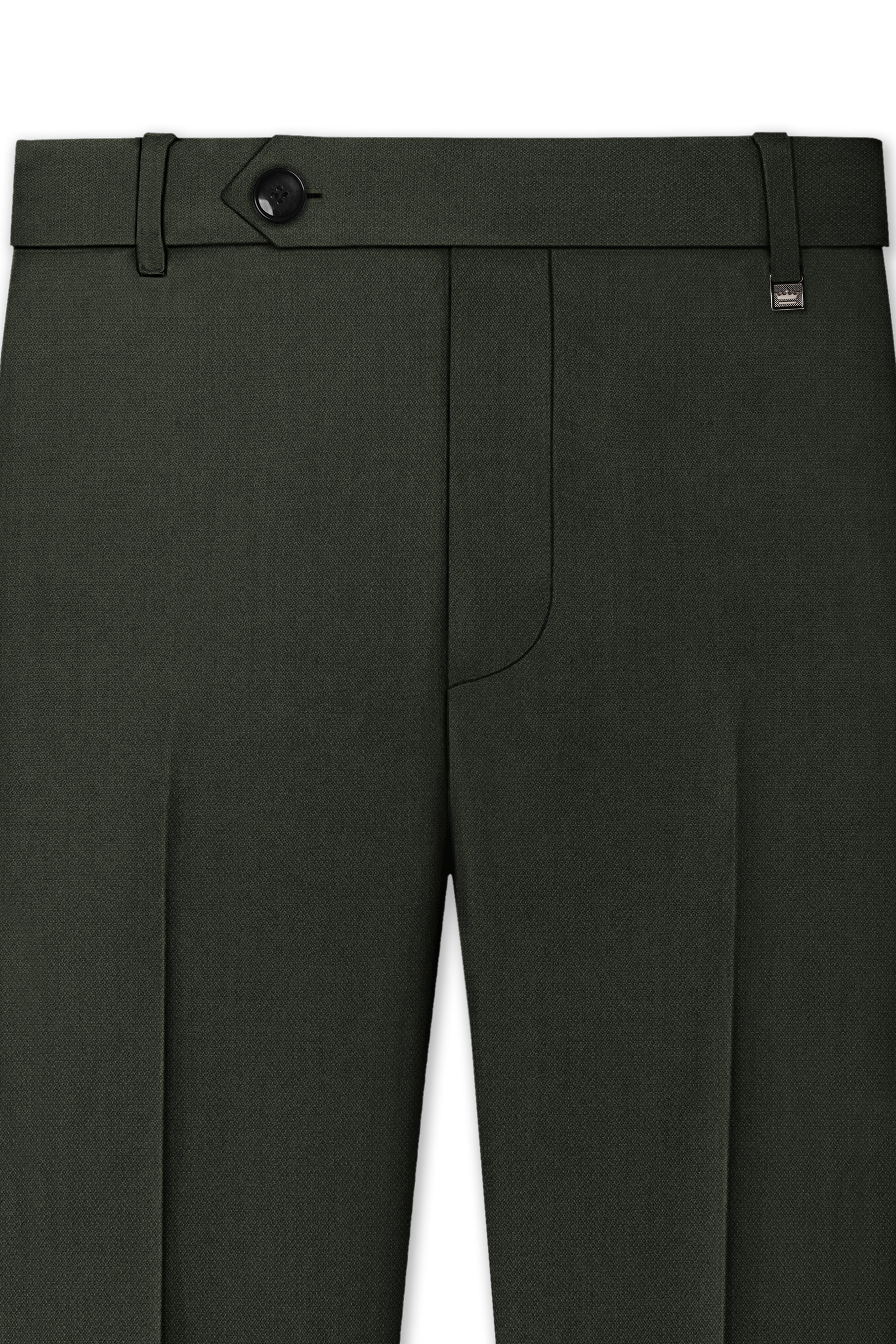 Velaro-Rangoon Green Diamond Textured Wool Rich Slight Stretch Double Breasted Suit