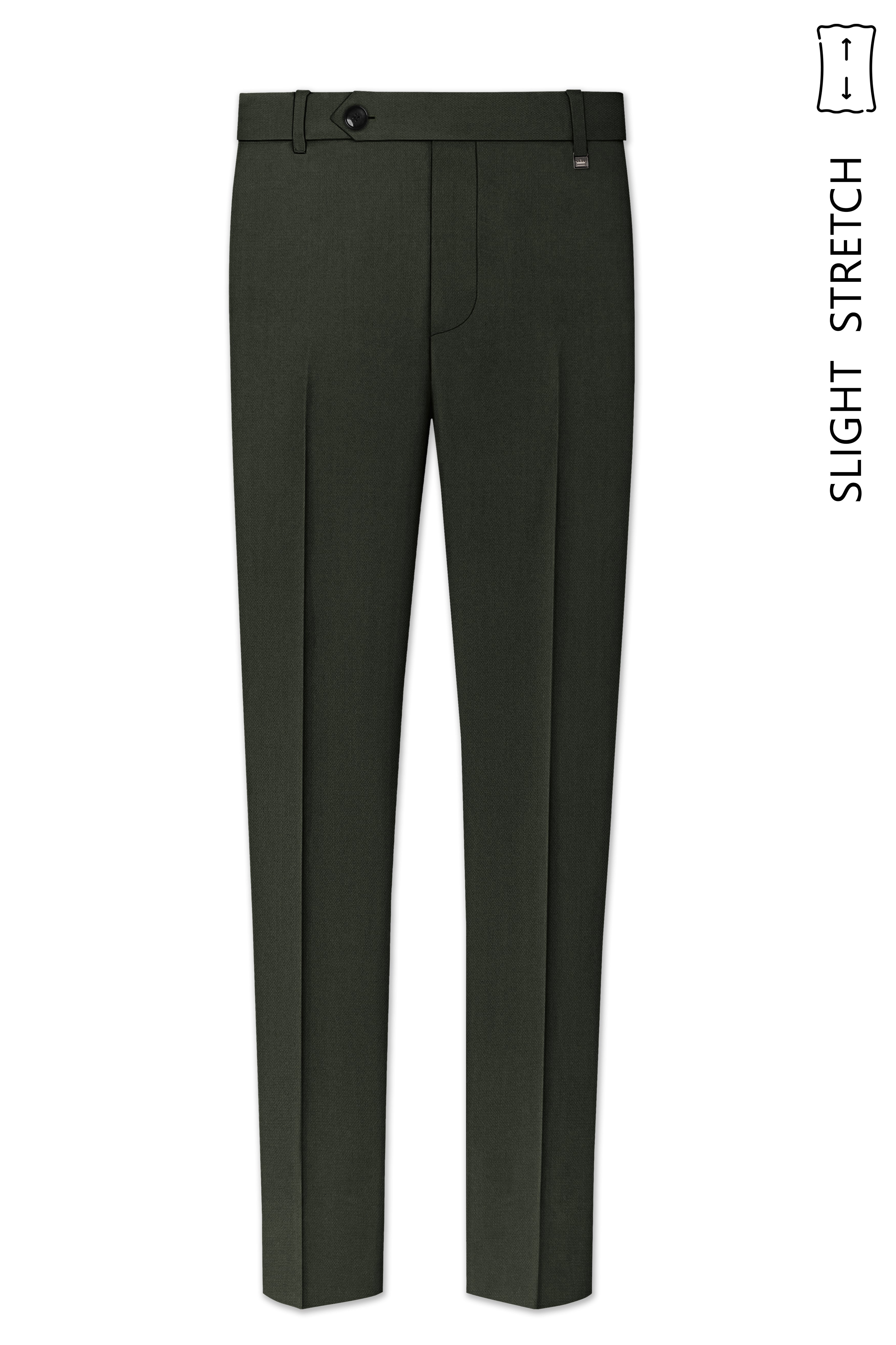 Velaro-Rangoon Green Diamond Textured Wool Rich Slight Stretch Double Breasted Suit