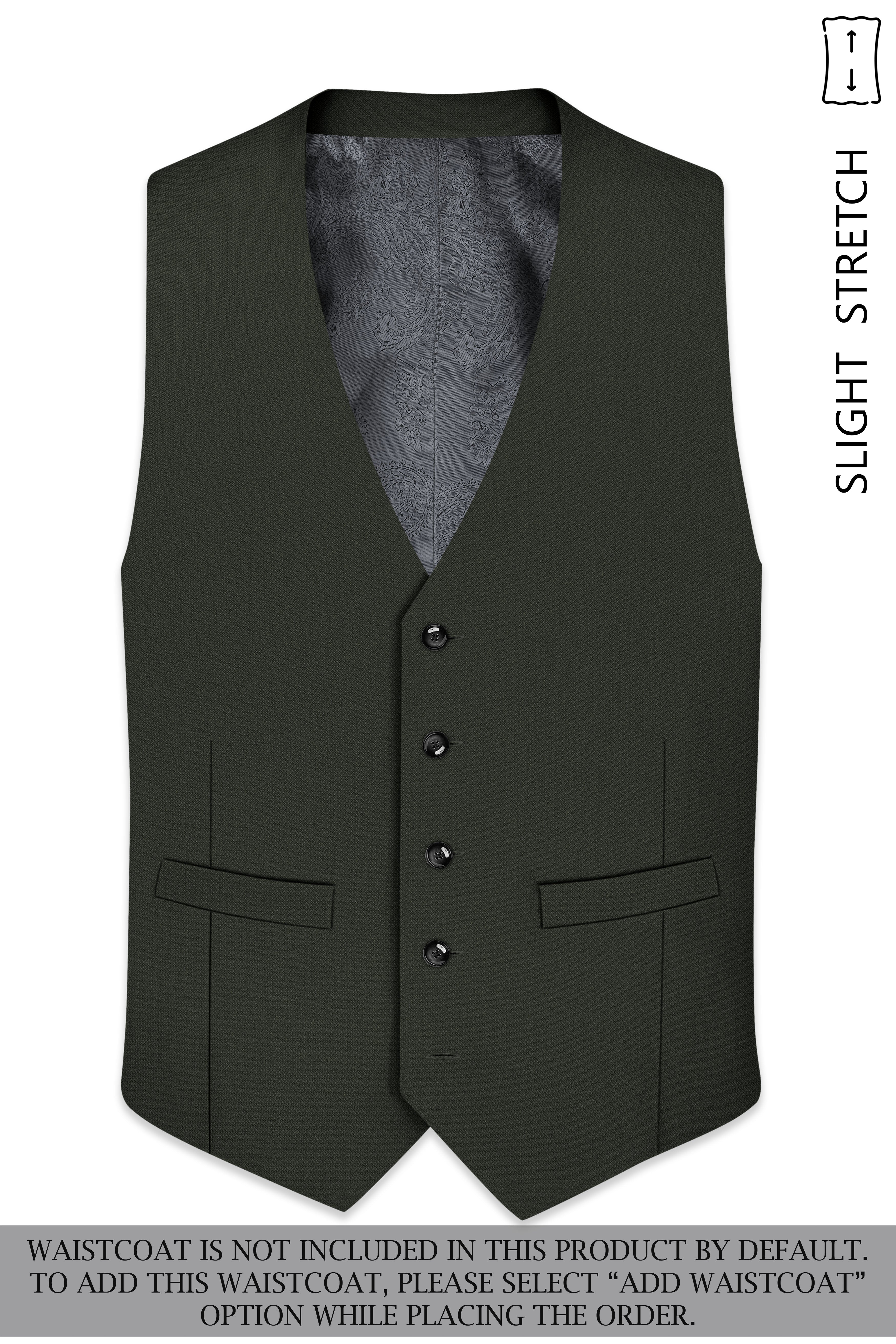 Velaro-Rangoon Green Diamond Textured Wool Rich Slight Stretch Double Breasted Suit