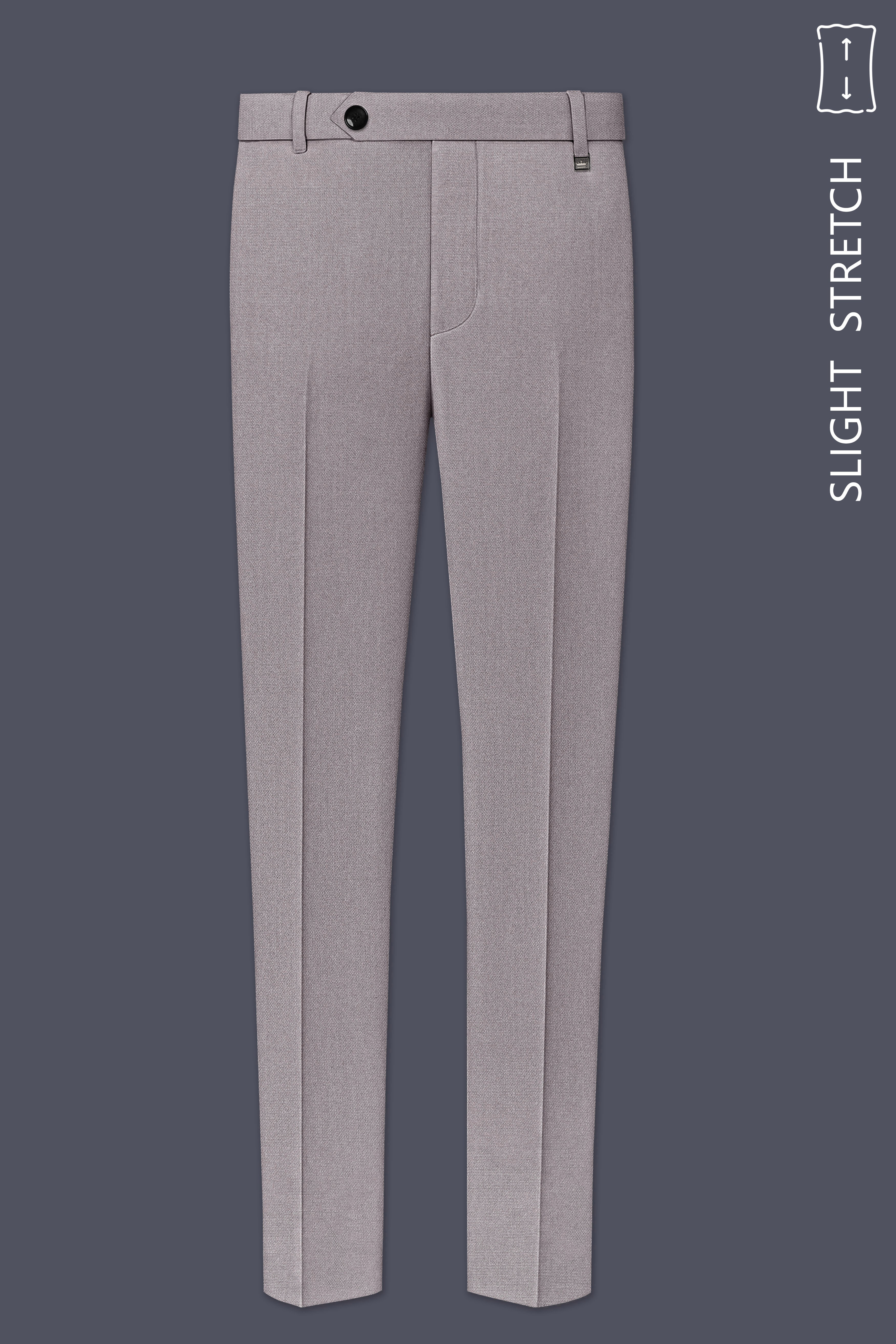 Helix-Fossil Gray Diamond Textured Wool Rich Slight Stretch Double Breasted Suit