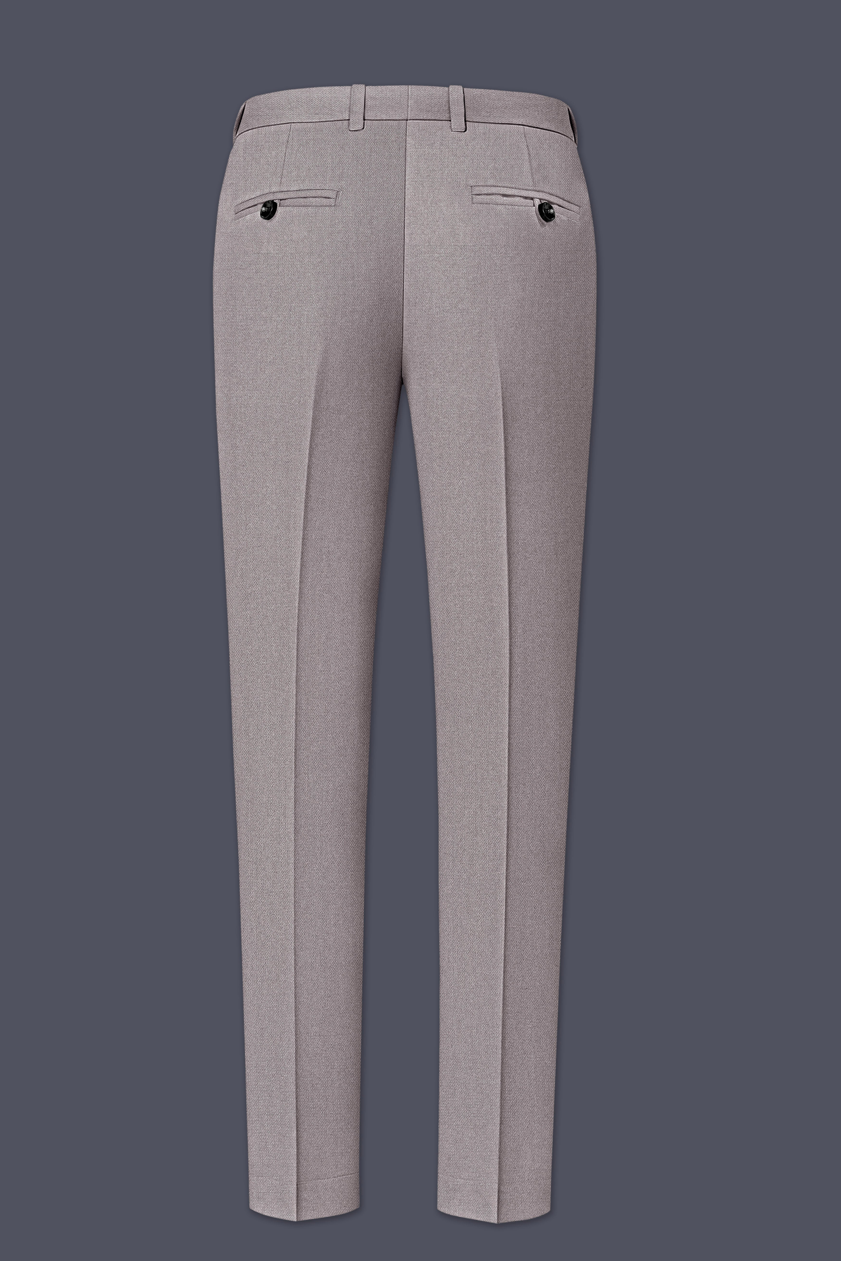 Helix-Fossil Gray Diamond Textured Wool Rich Slight Stretch Double Breasted Suit