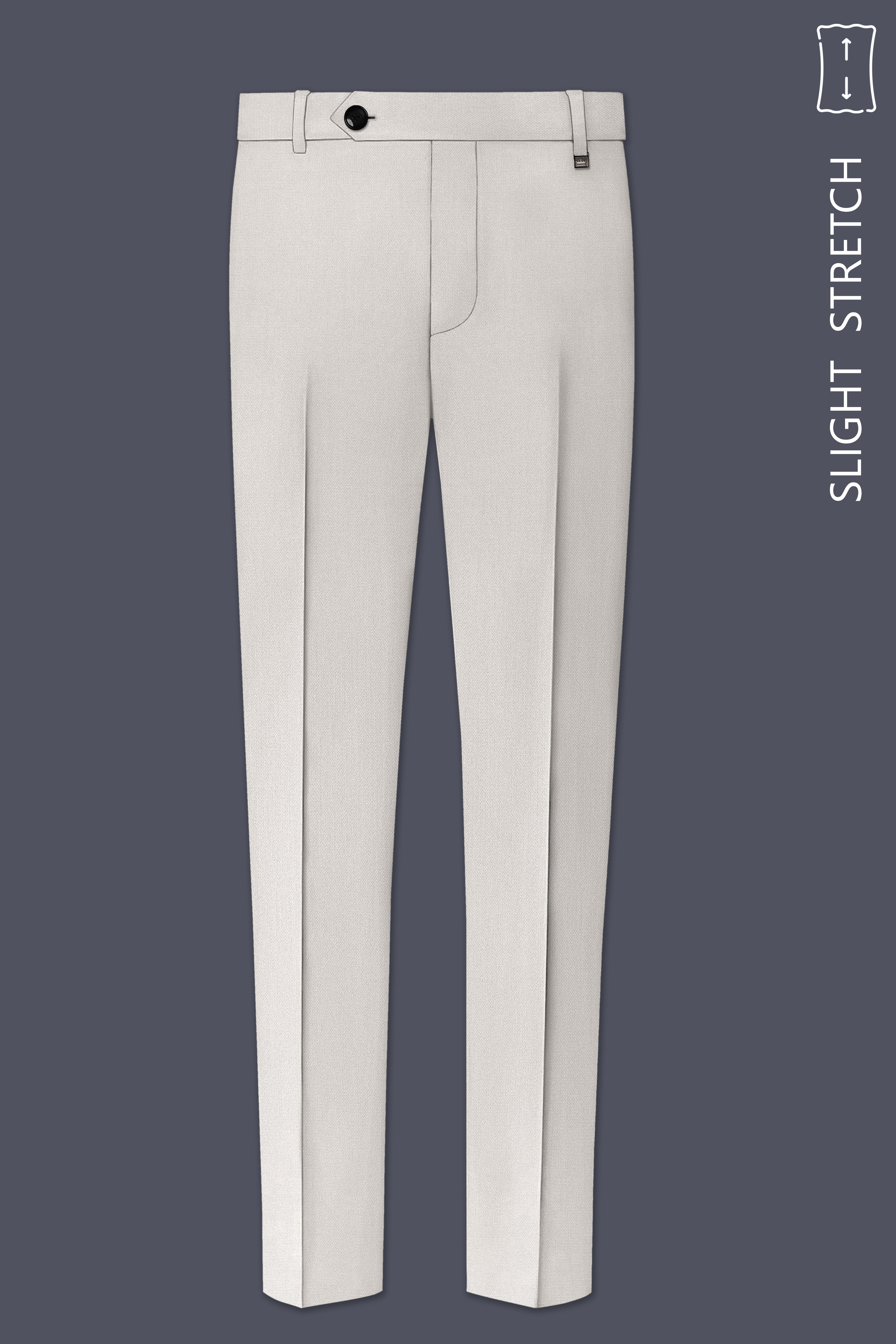 Helix-Fossil Gray Diamond Textured Wool Rich Slight Stretch Double Breasted Suit