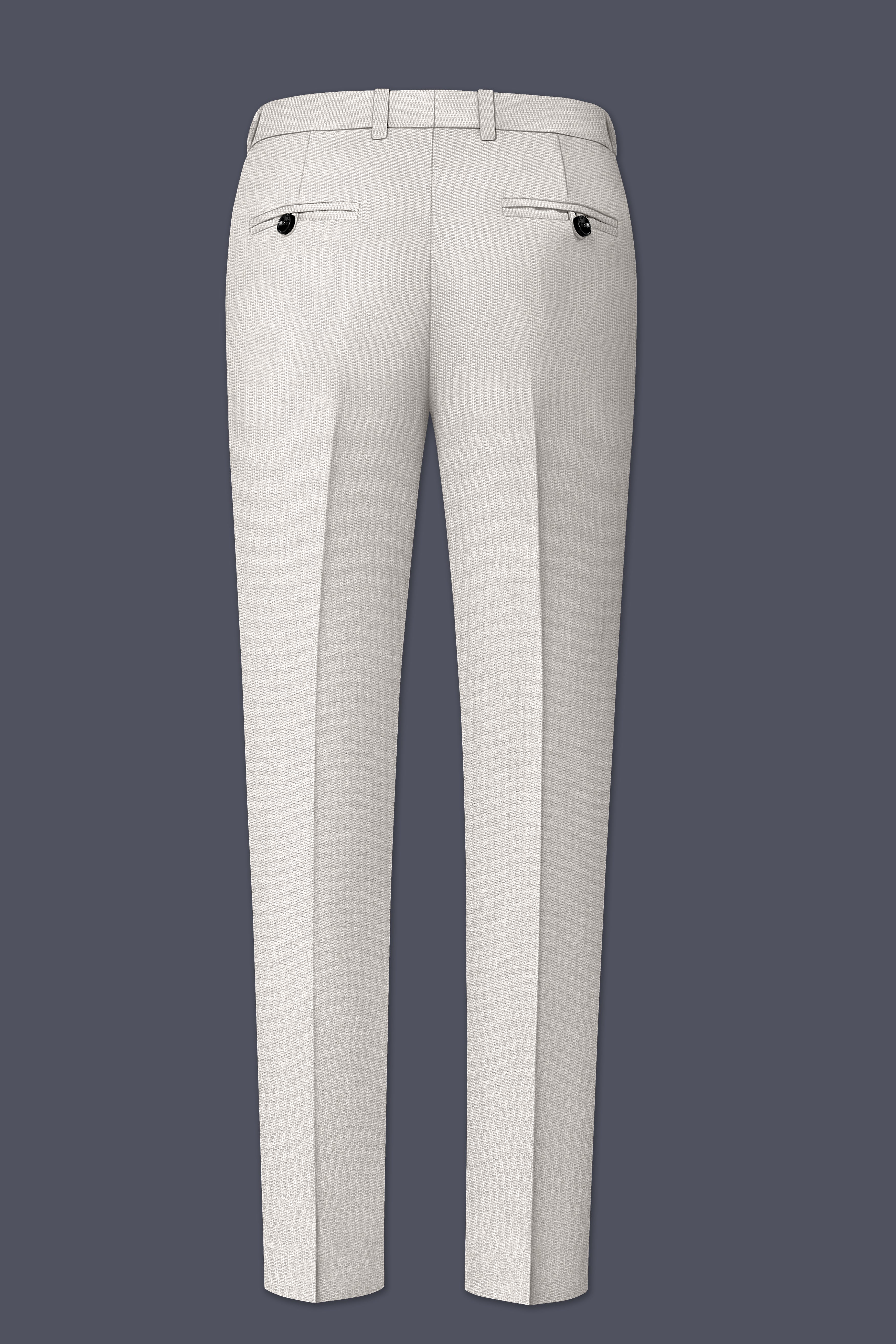 Helix-Fossil Gray Diamond Textured Wool Rich Slight Stretch Double Breasted Suit