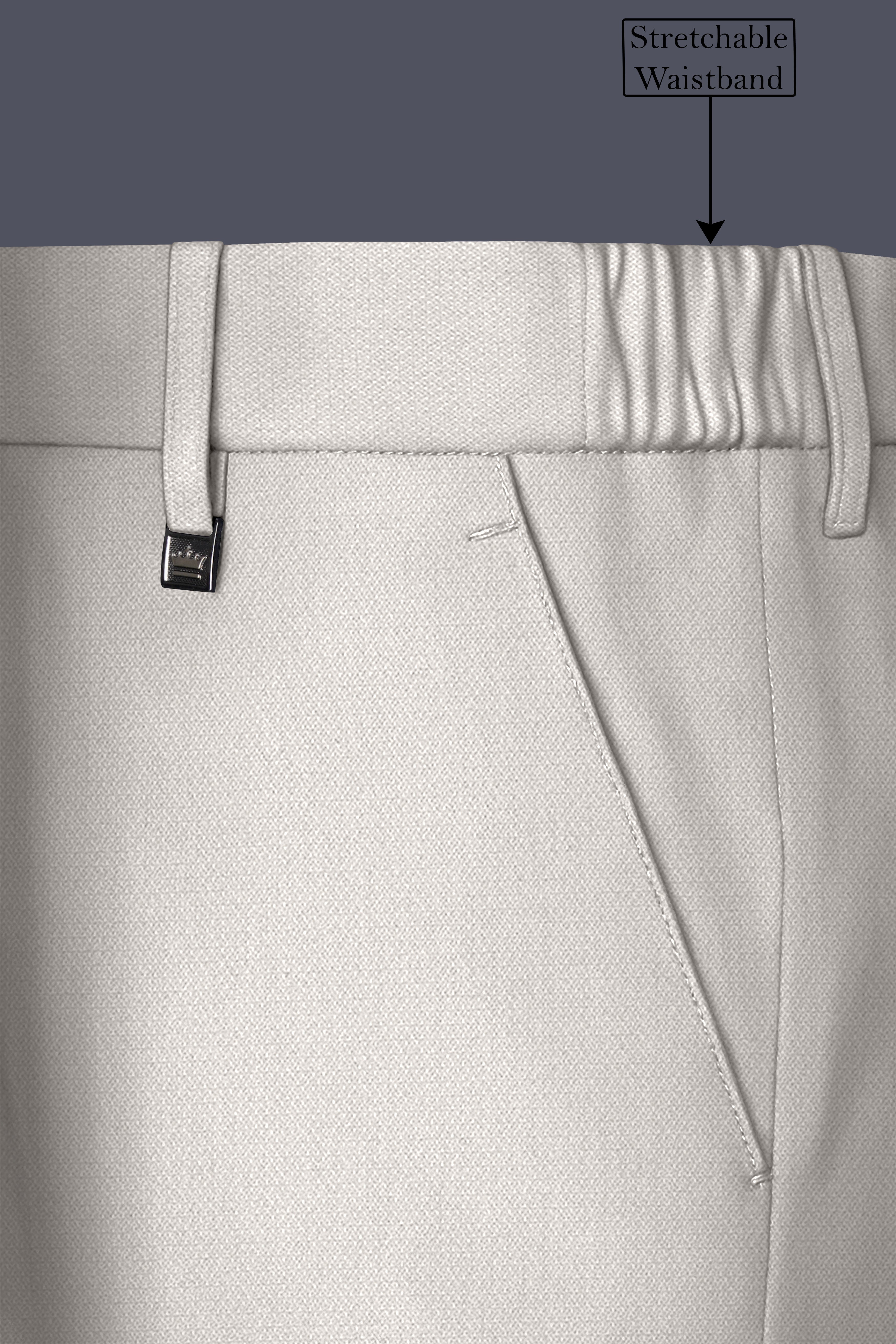 Helix-Fossil Gray Diamond Textured Wool Rich Slight Stretch Double Breasted Suit