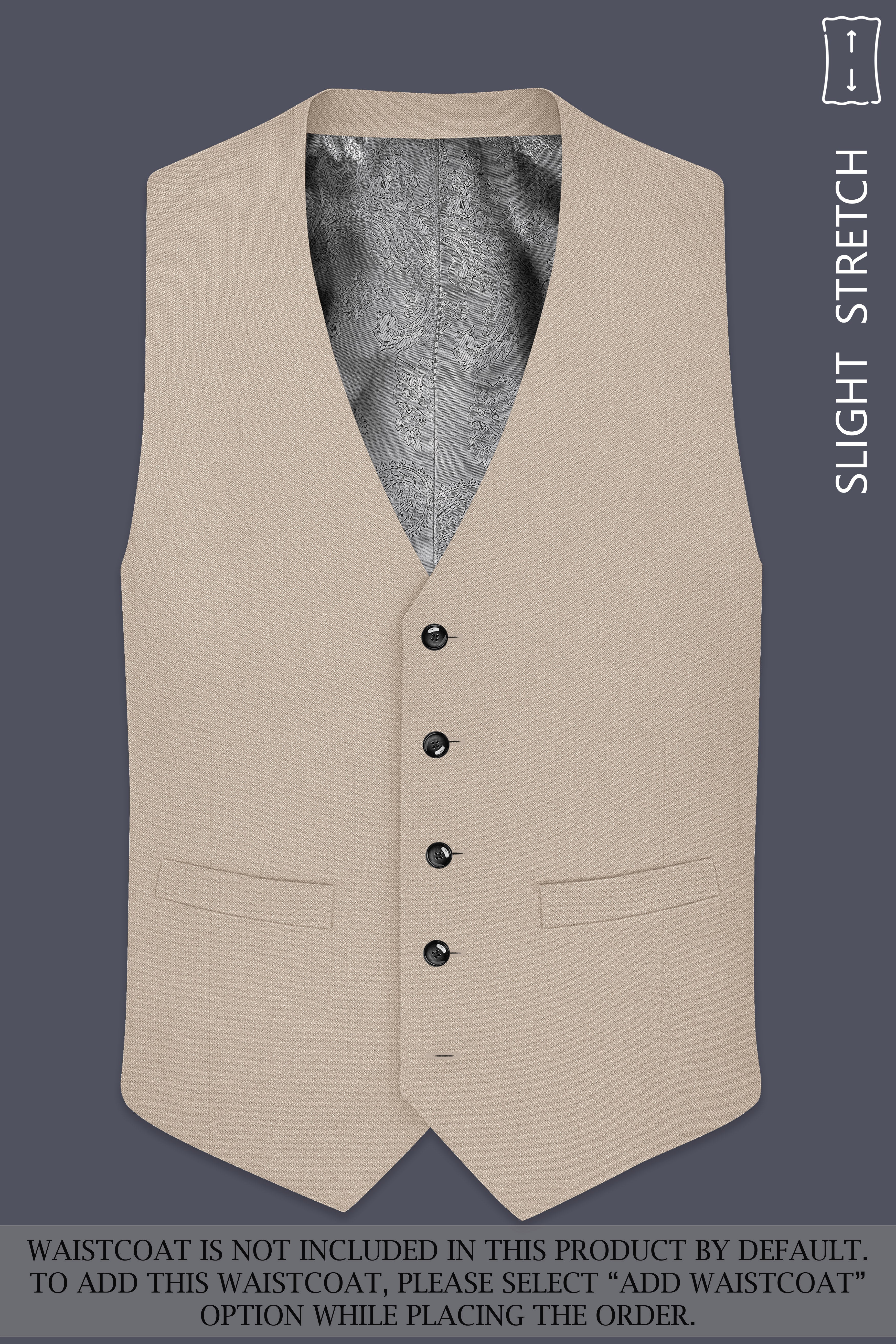 Sienna-Malta Cream Diamond Textured Wool Rich Slight Stretch Double Breasted Suit