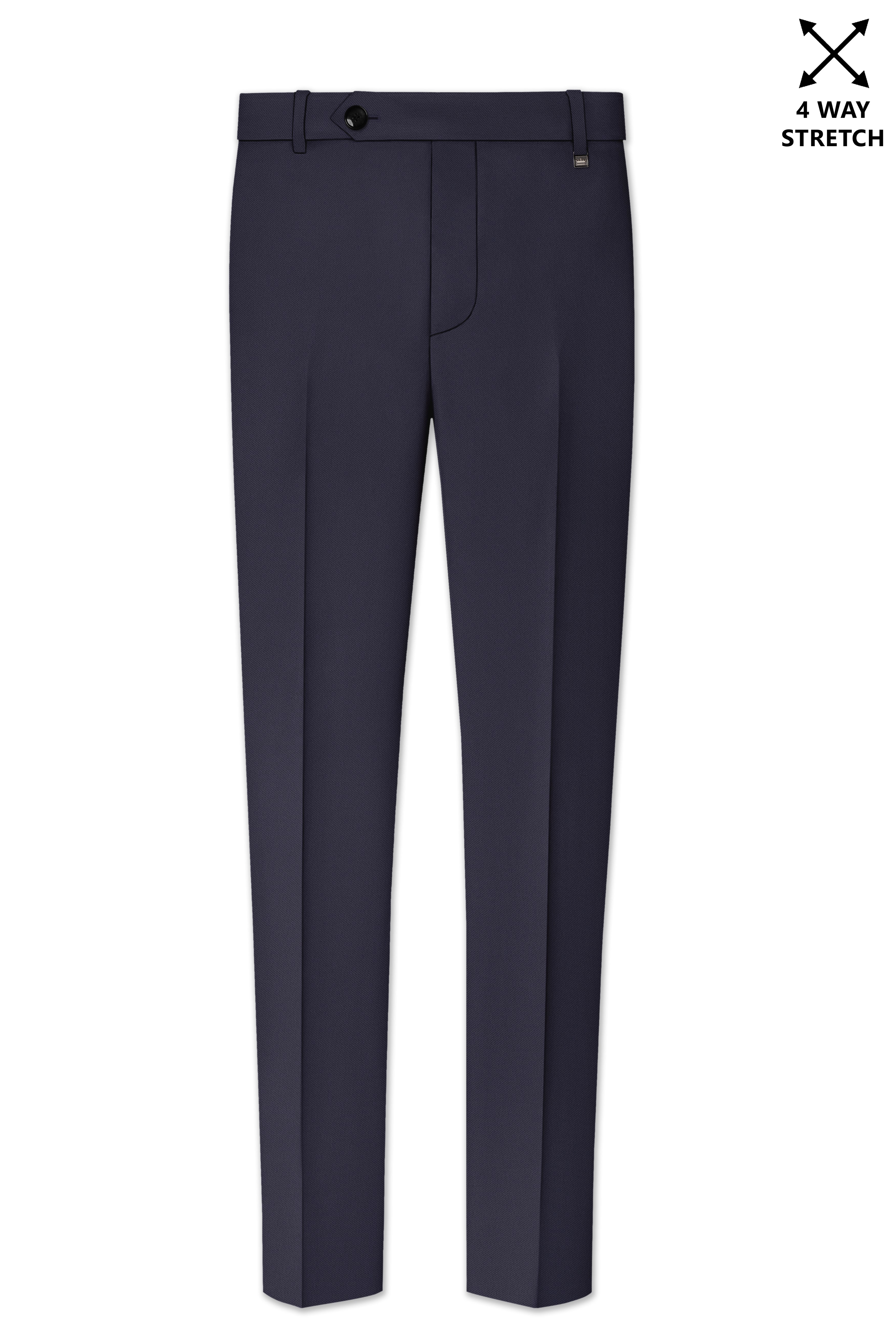 Kairo-Korean Charcoal Gray 4-Way Stretch Wrinkle-Free Wool Rich Single Breasted Suit