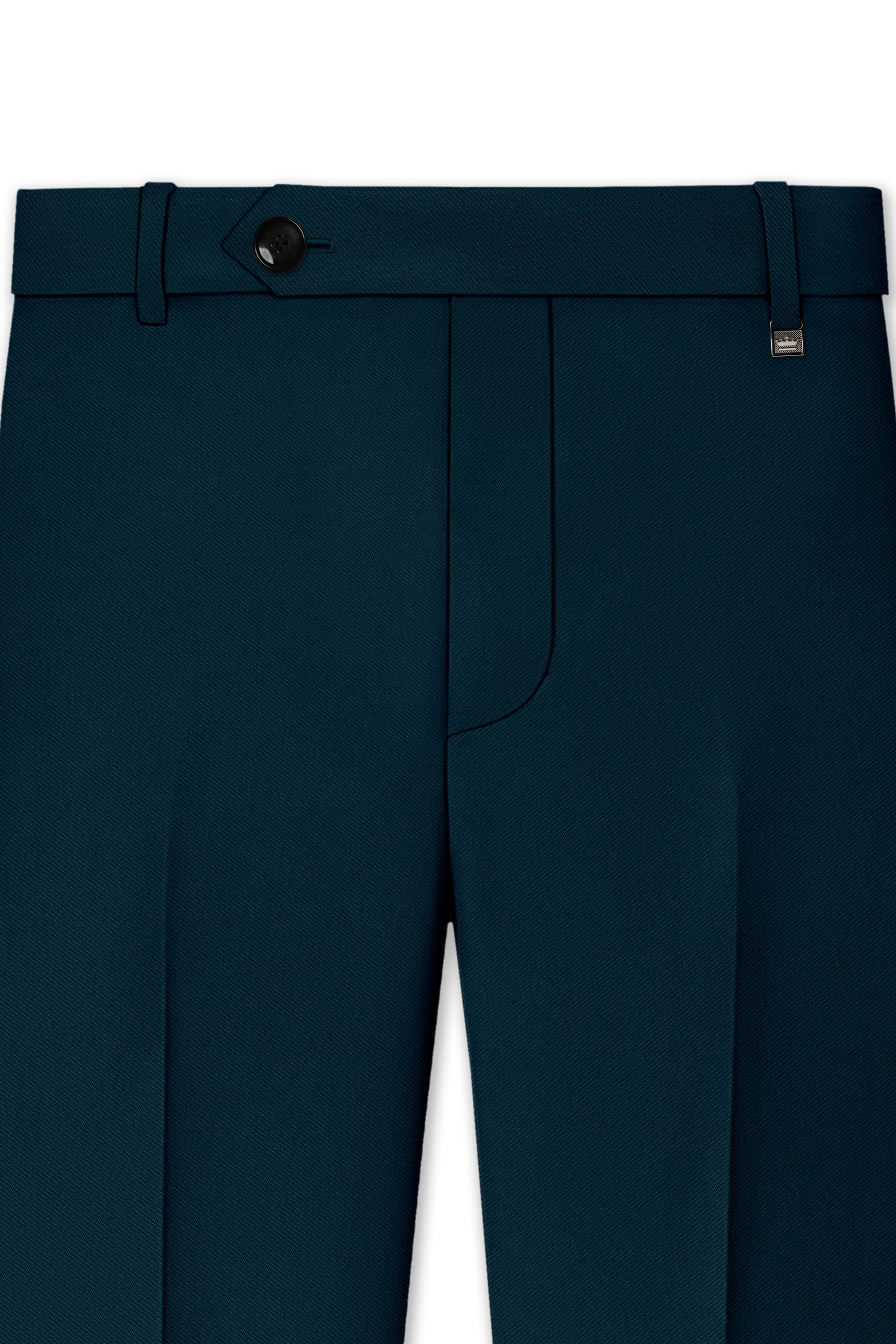 Zephyr-Korean Teal Green 4-Way Stretch Wrinkle-Free Wool Rich Single Breasted Suit