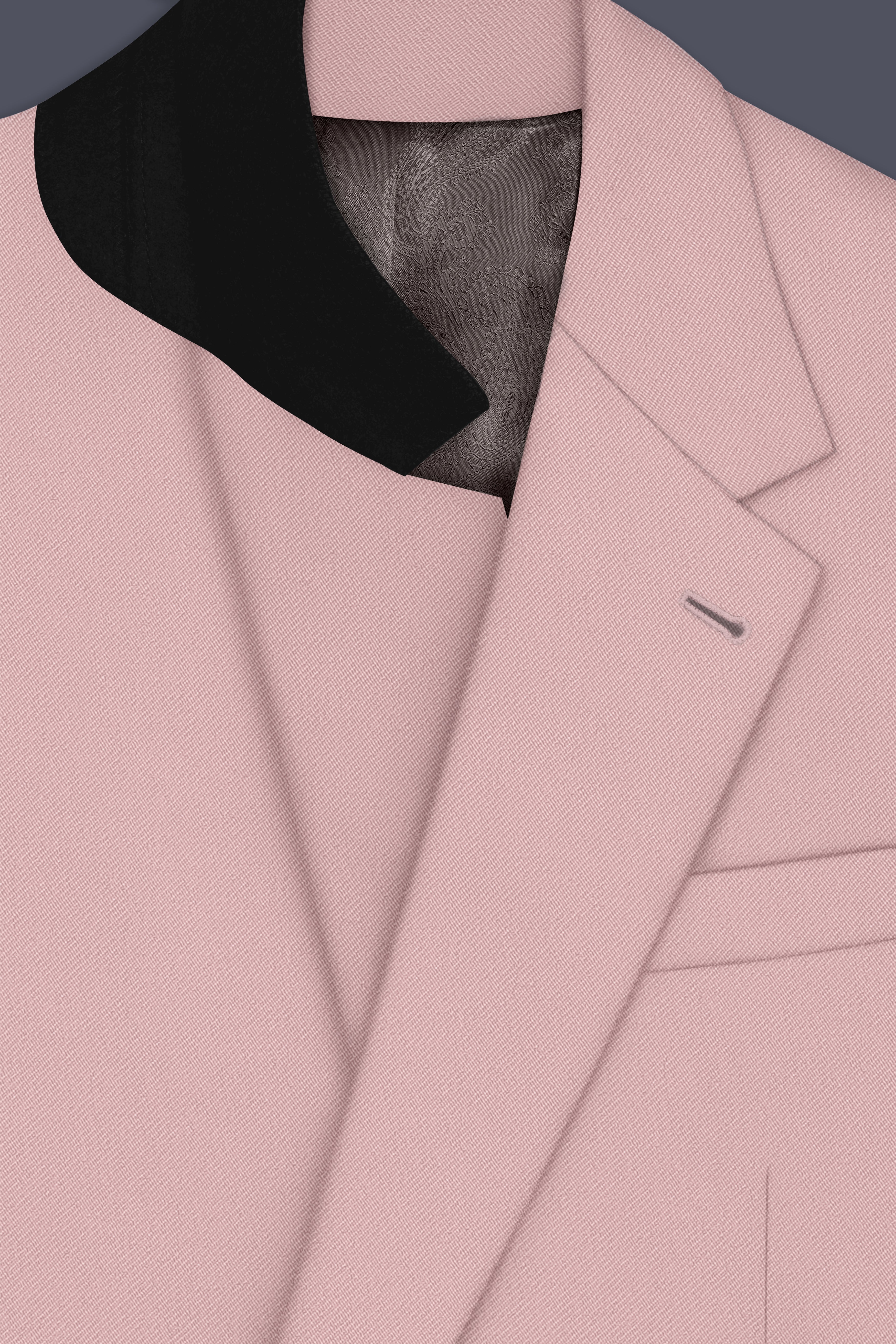 Solenne-Korean Pharlap Peach 4-Way Stretch Wrinkle-Free Wool Rich Single Breasted Suit