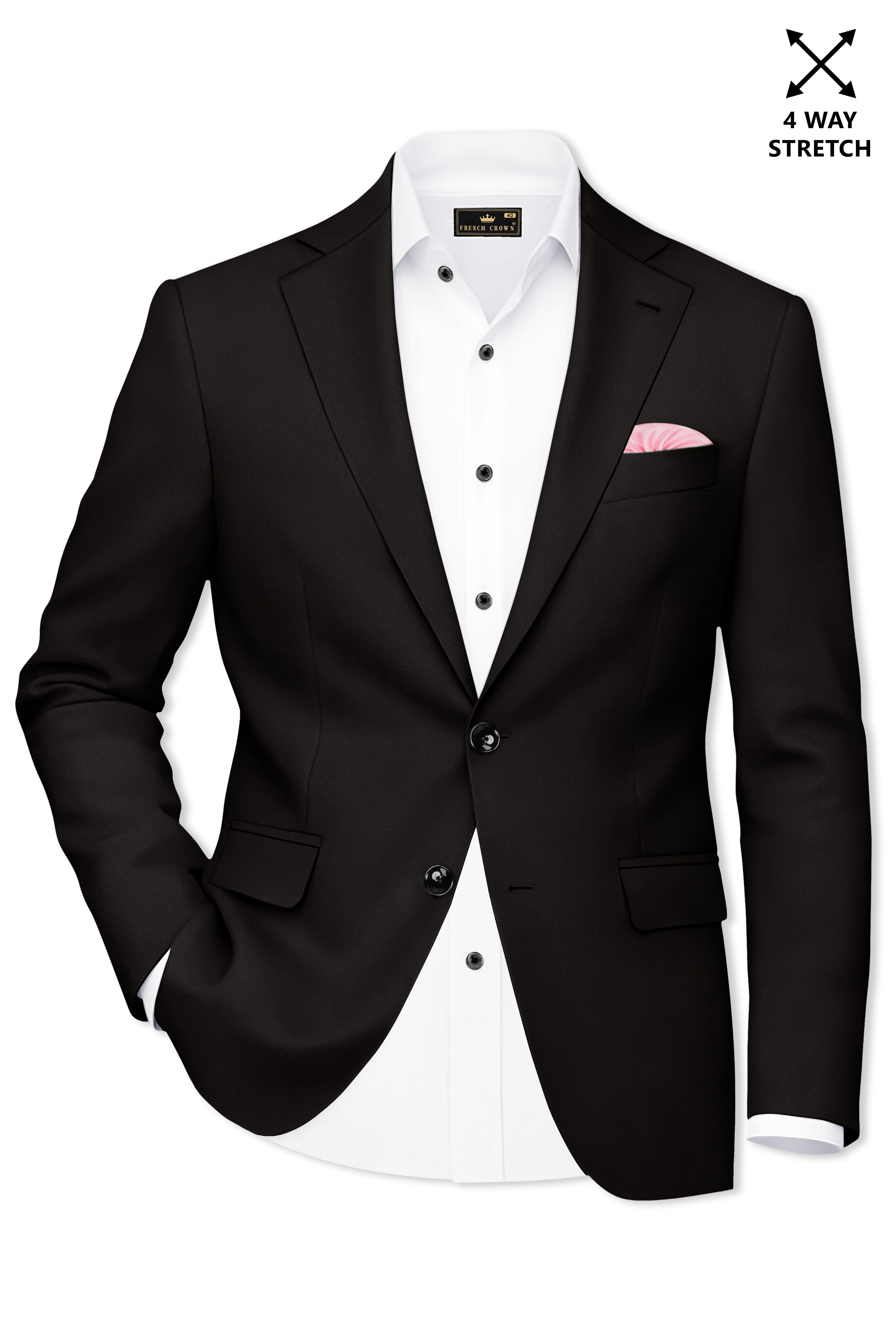 Bronze-Korean Zeus Brown 4-Way Stretch Wrinkle-Free Wool Rich Single Breasted Suit