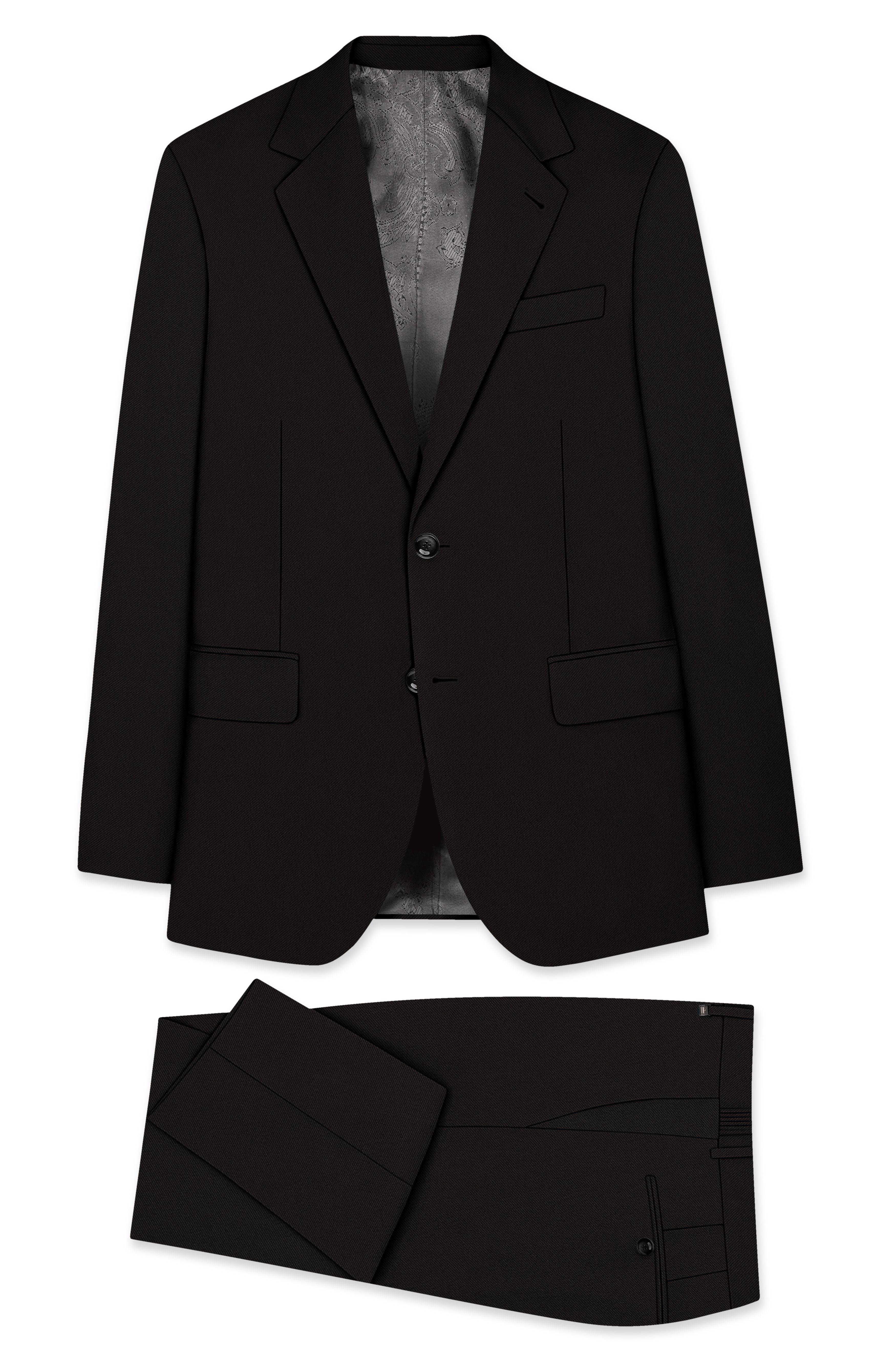 Bronze-Korean Zeus Brown 4-Way Stretch Wrinkle-Free Wool Rich Single Breasted Suit