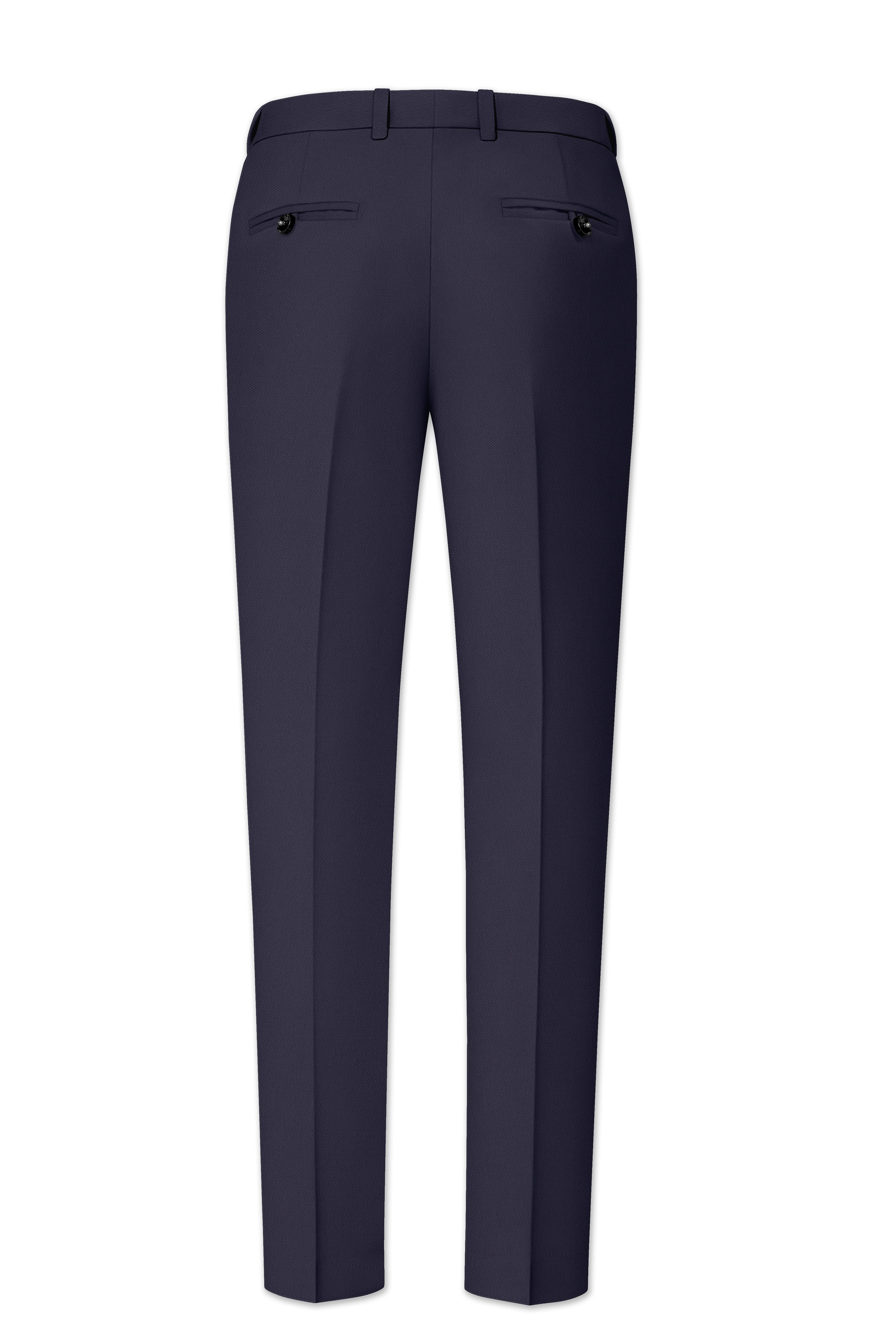 Kairo-Korean Charcoal Gray 4-Way Stretch Wrinkle-Free Wool Rich Double Breasted Suit