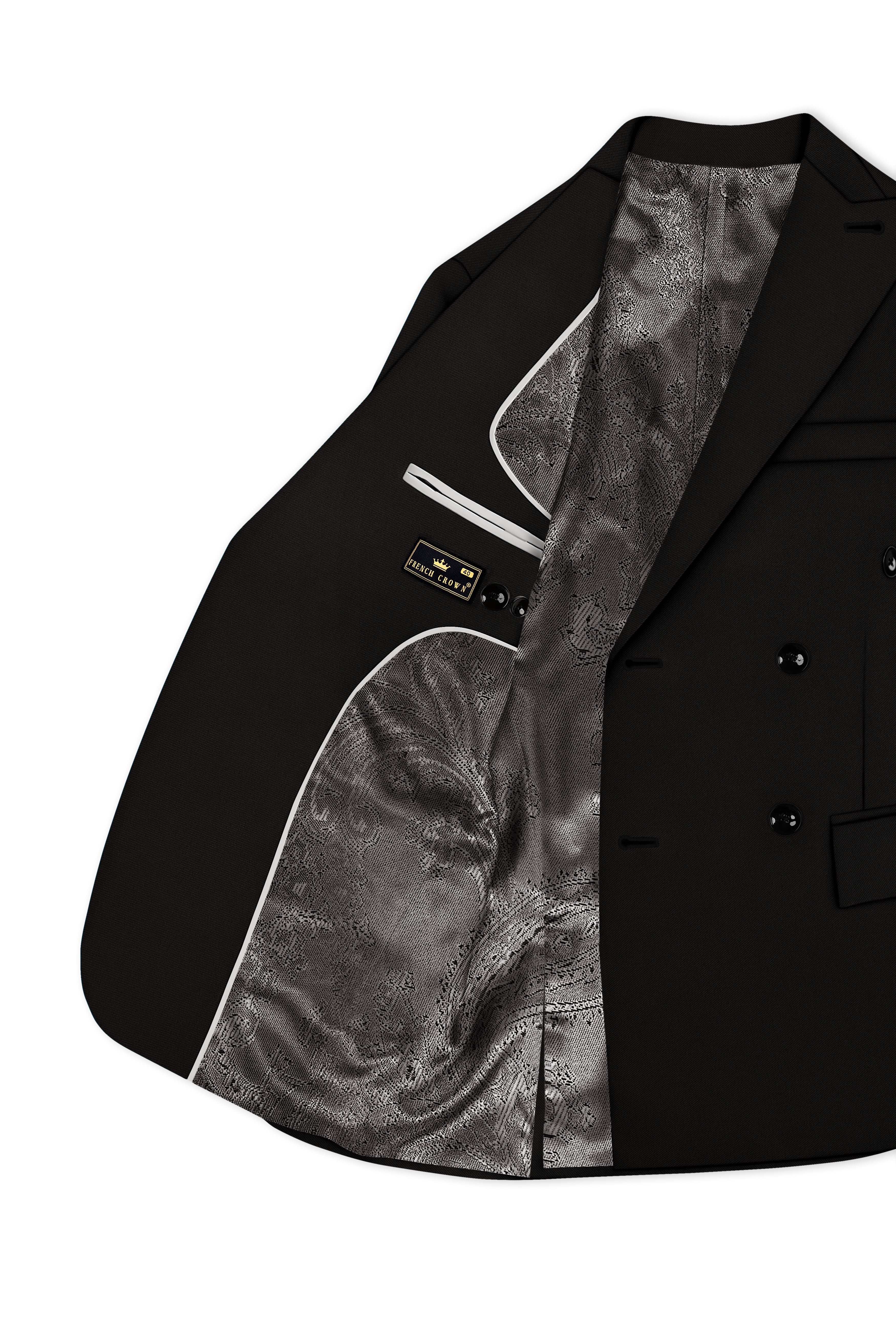 Bronze-Korean Zeus Brown 4-Way Stretch Wrinkle-Free Wool Rich Double Breasted Suit