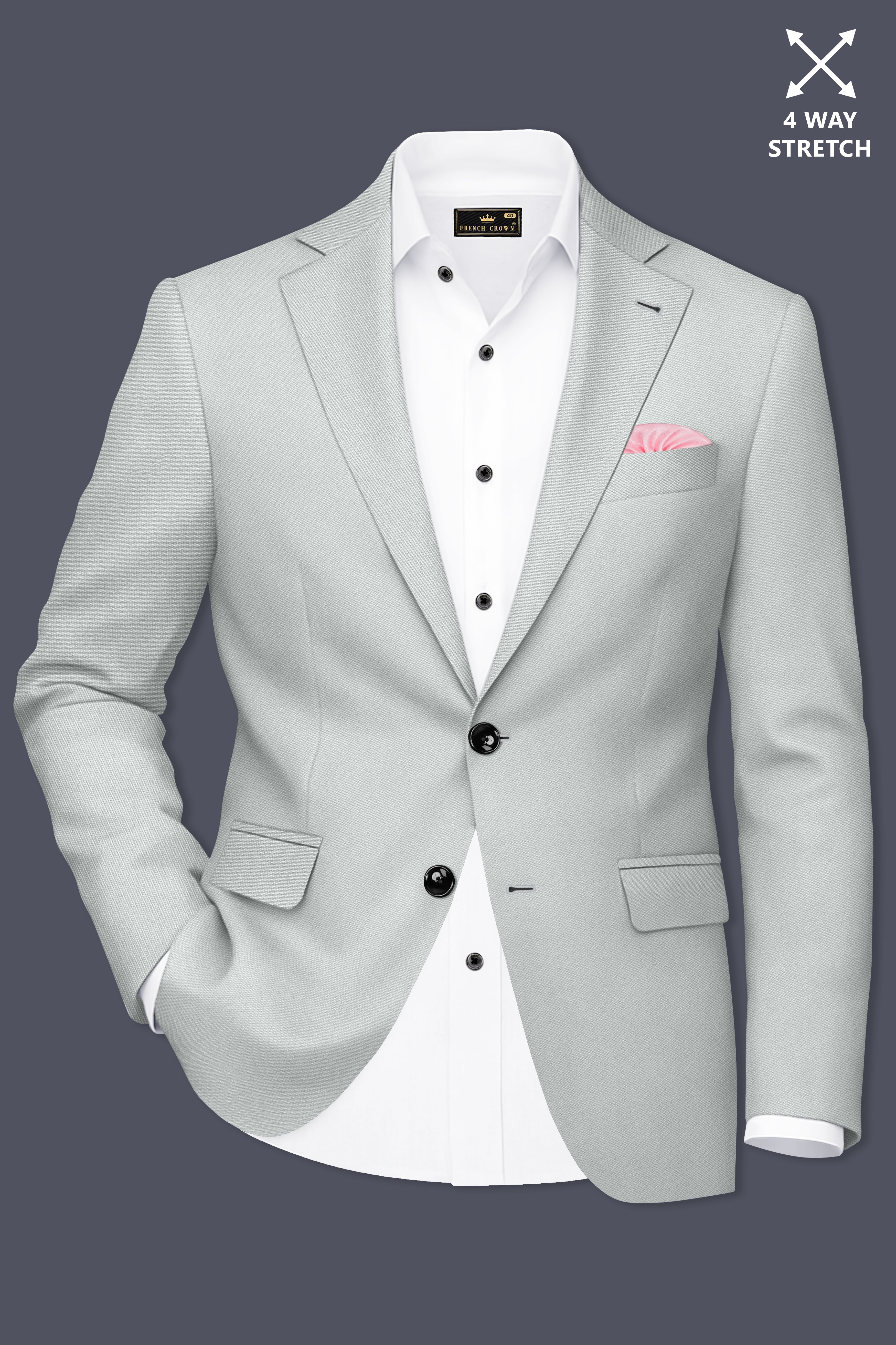 Prestige-Korean Mercury Green 4-Way Stretch Wrinkle-Free Wool Rich Single Breasted Suit