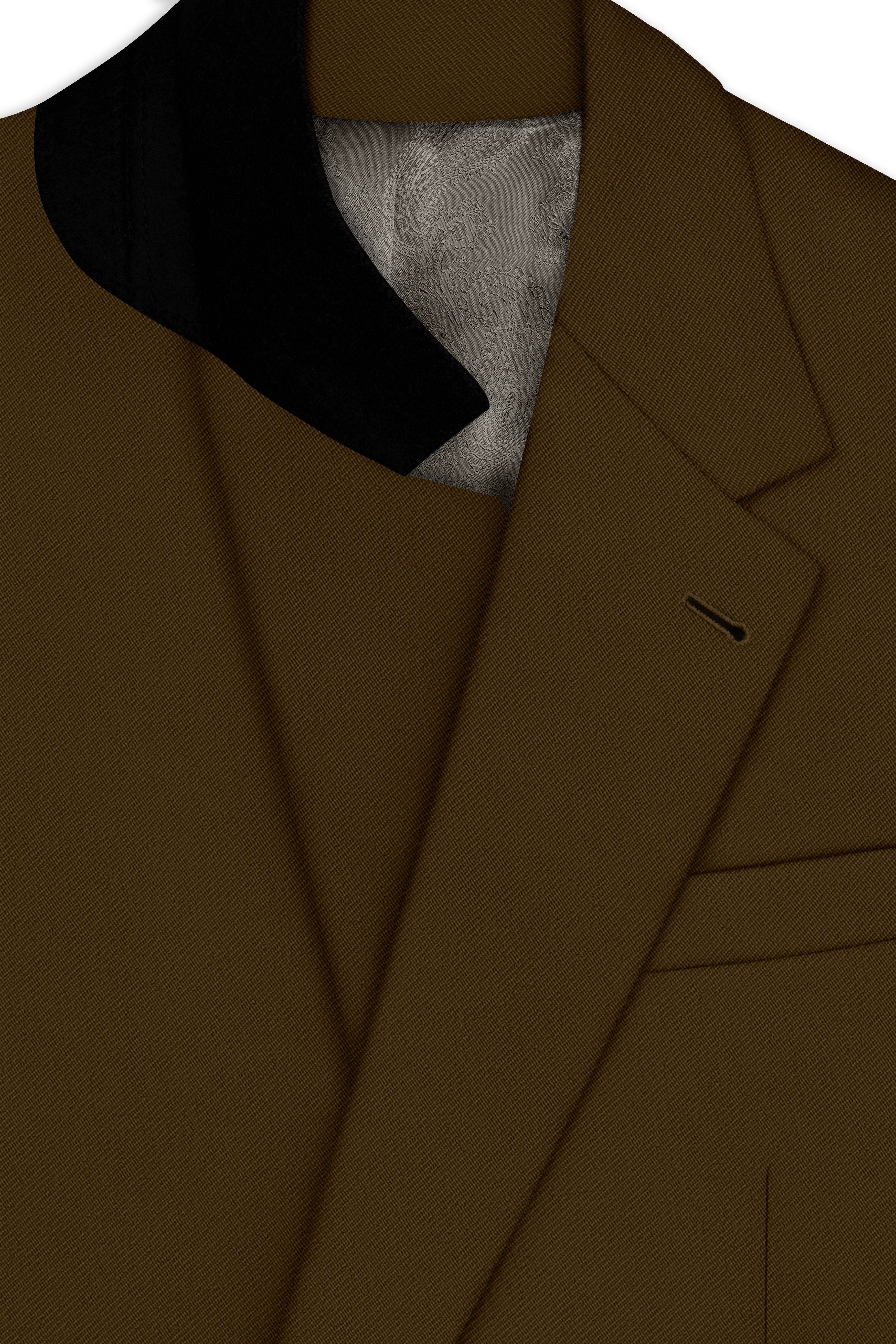 Terra-Korean Tumbleweed Brown 4-Way Stretch Wrinkle-Free Wool Rich Single Breasted Suit