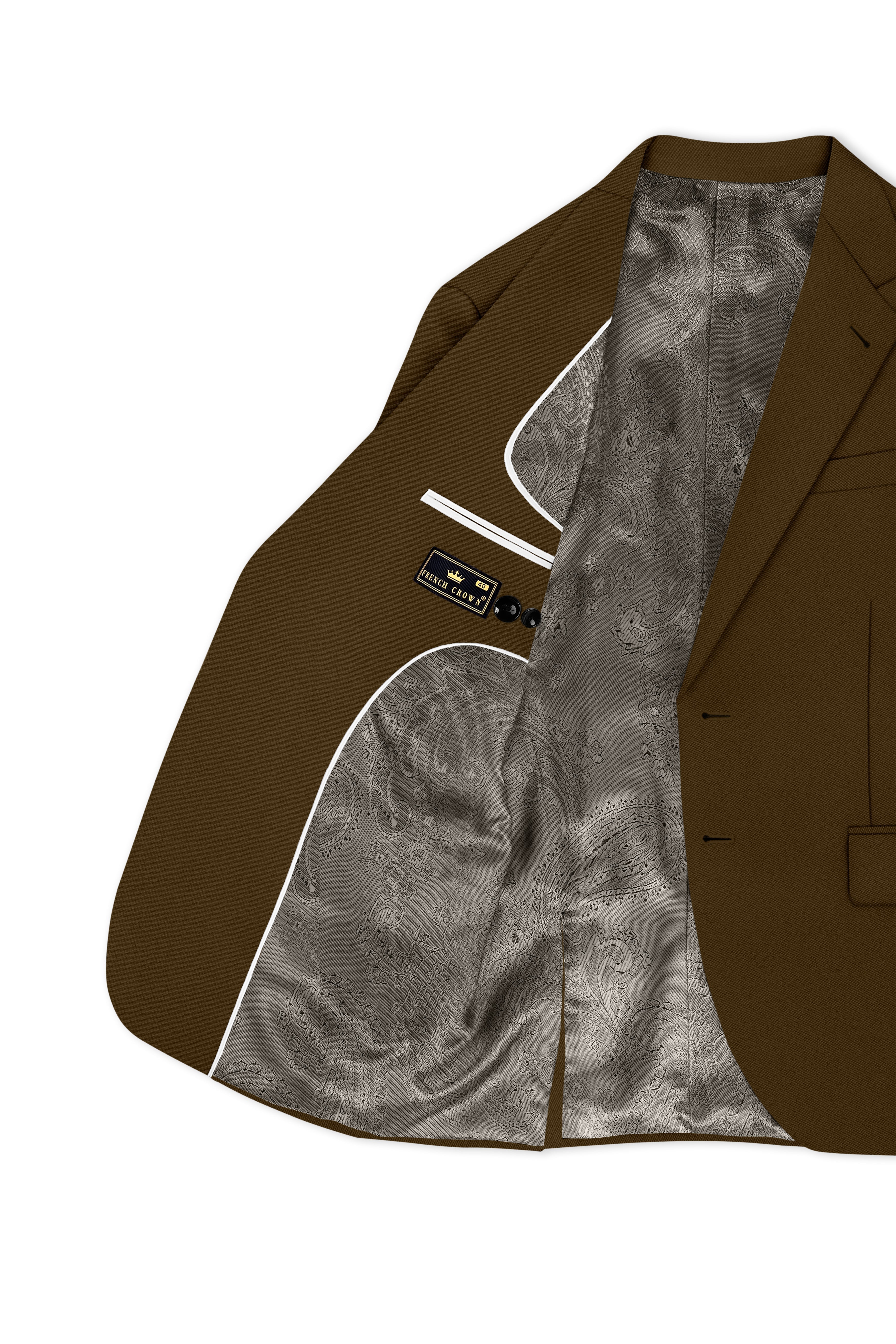 Terra-Korean Tumbleweed Brown 4-Way Stretch Wrinkle-Free Wool Rich Single Breasted Suit
