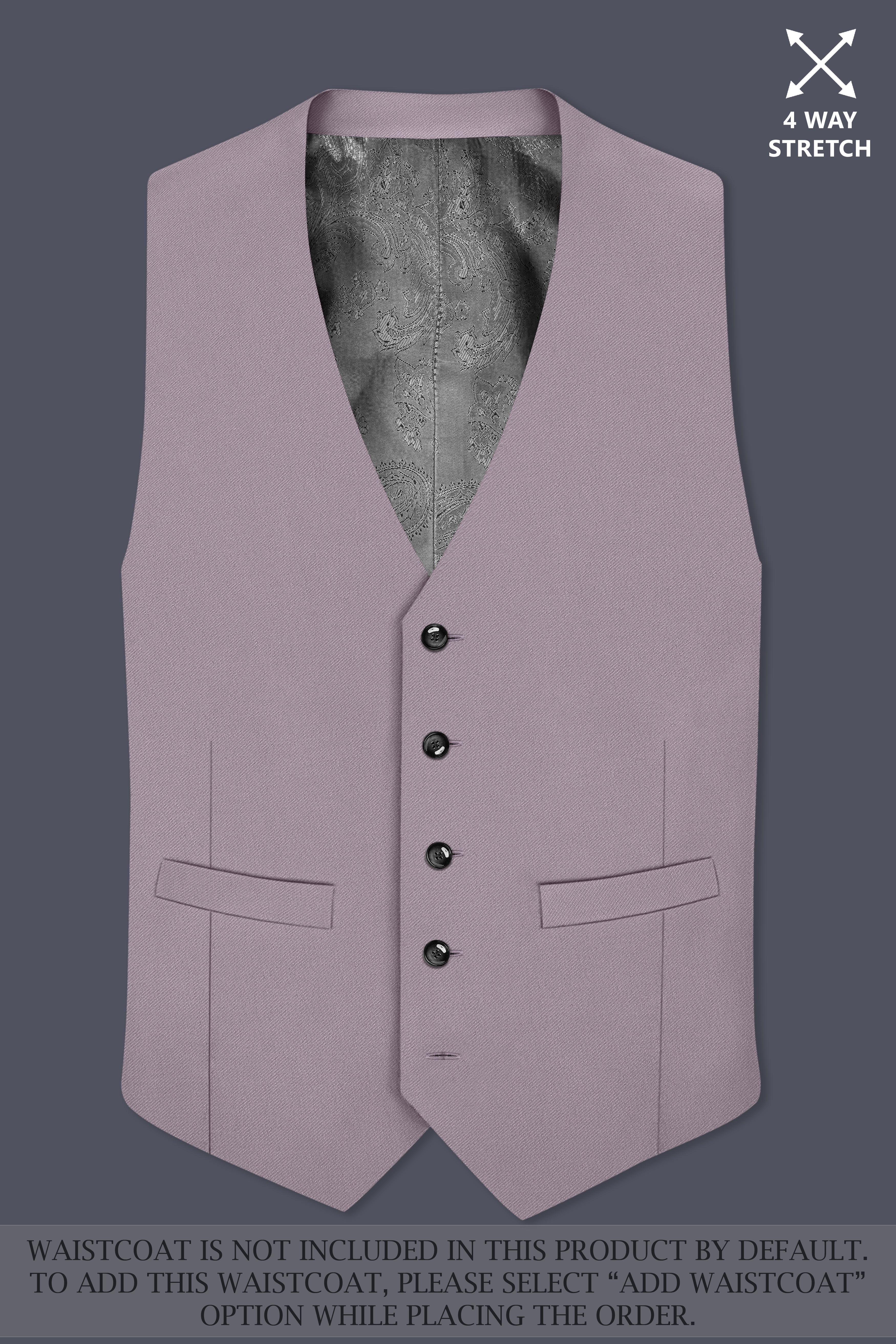 Roselle-Korean Bouquet Pink 4-Way Stretch Wrinkle-Free Wool Rich Single Breasted Suit