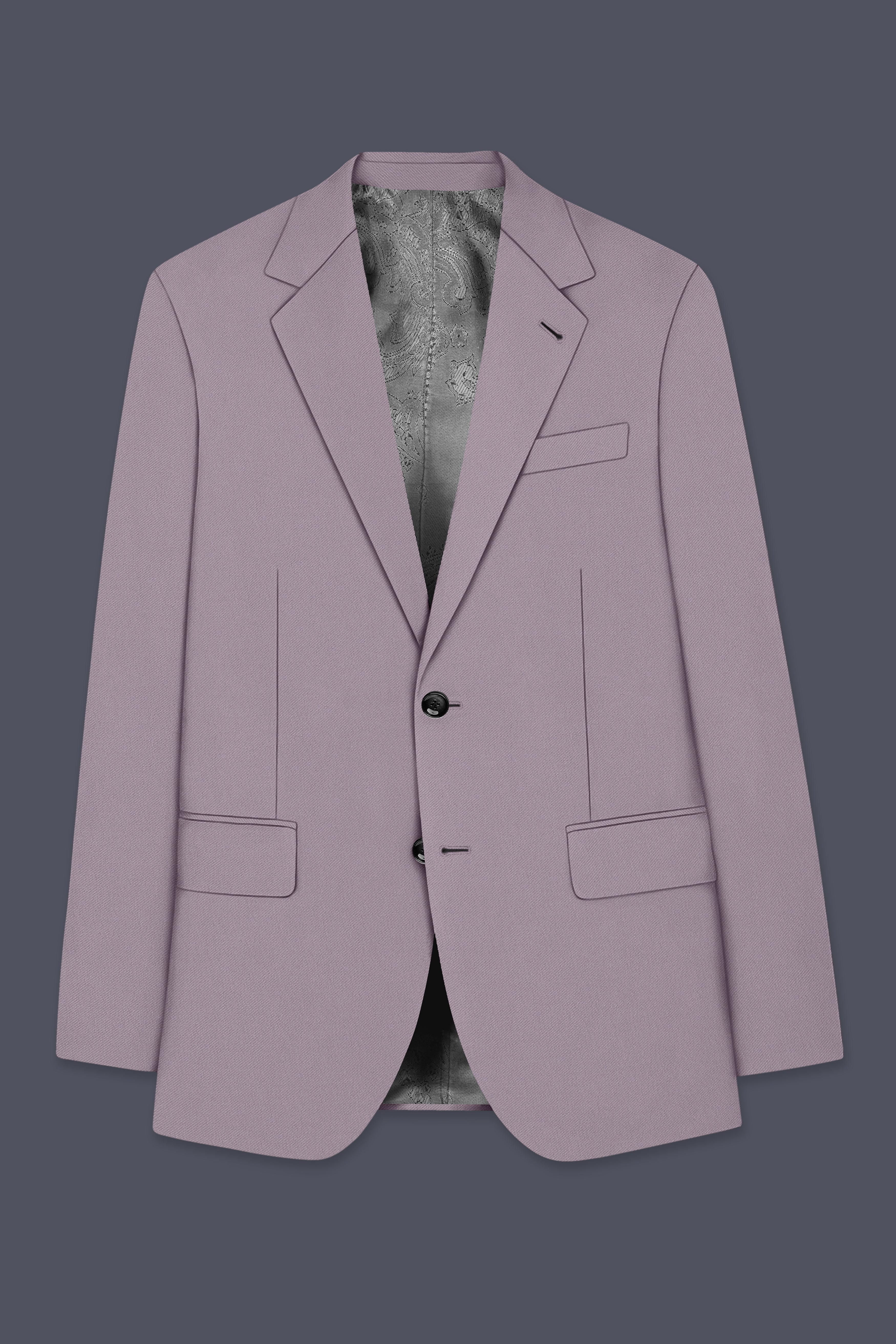 Roselle-Korean Bouquet Pink 4-Way Stretch Wrinkle-Free Wool Rich Single Breasted Suit