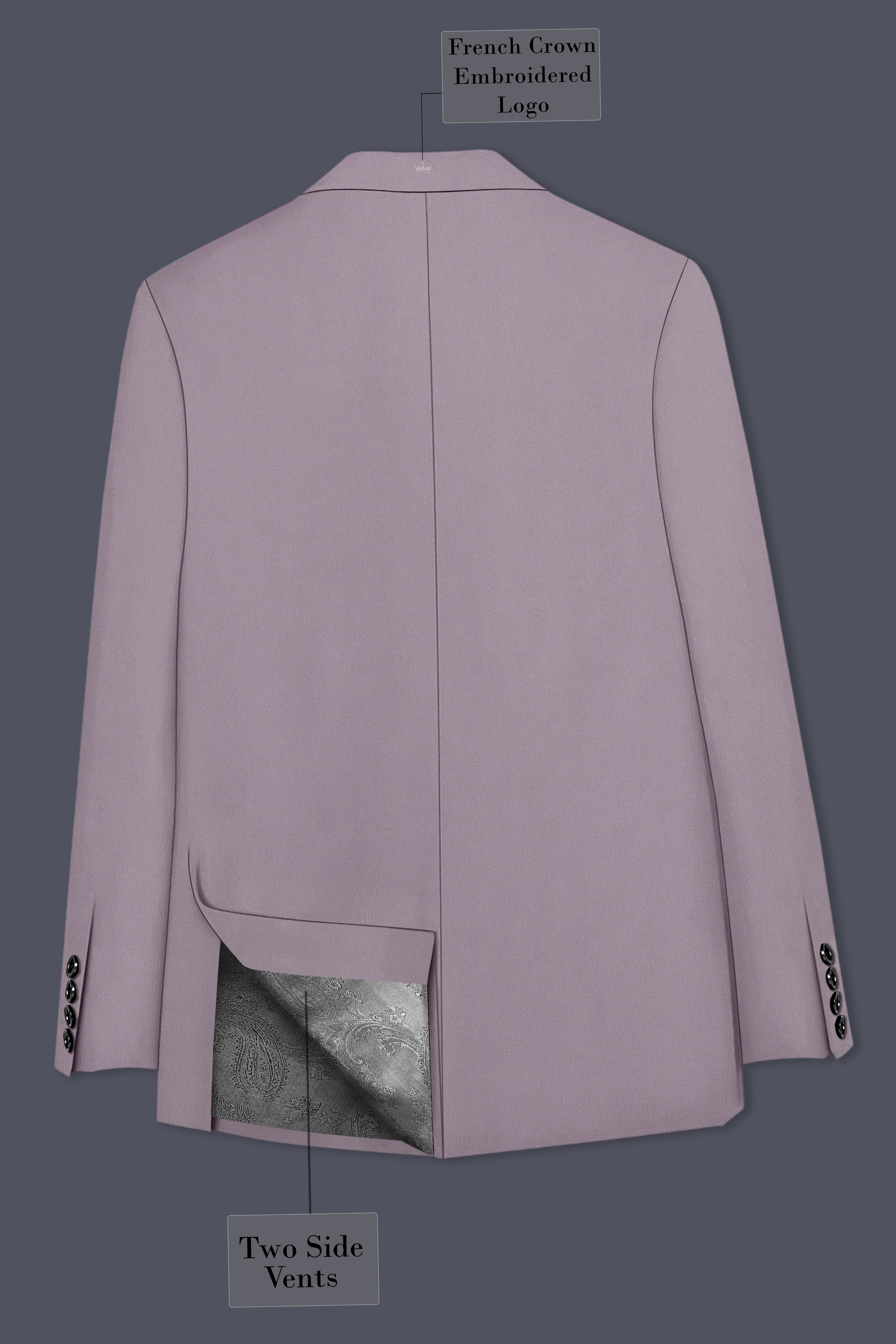 Roselle-Korean Bouquet Pink 4-Way Stretch Wrinkle-Free Wool Rich Single Breasted Suit
