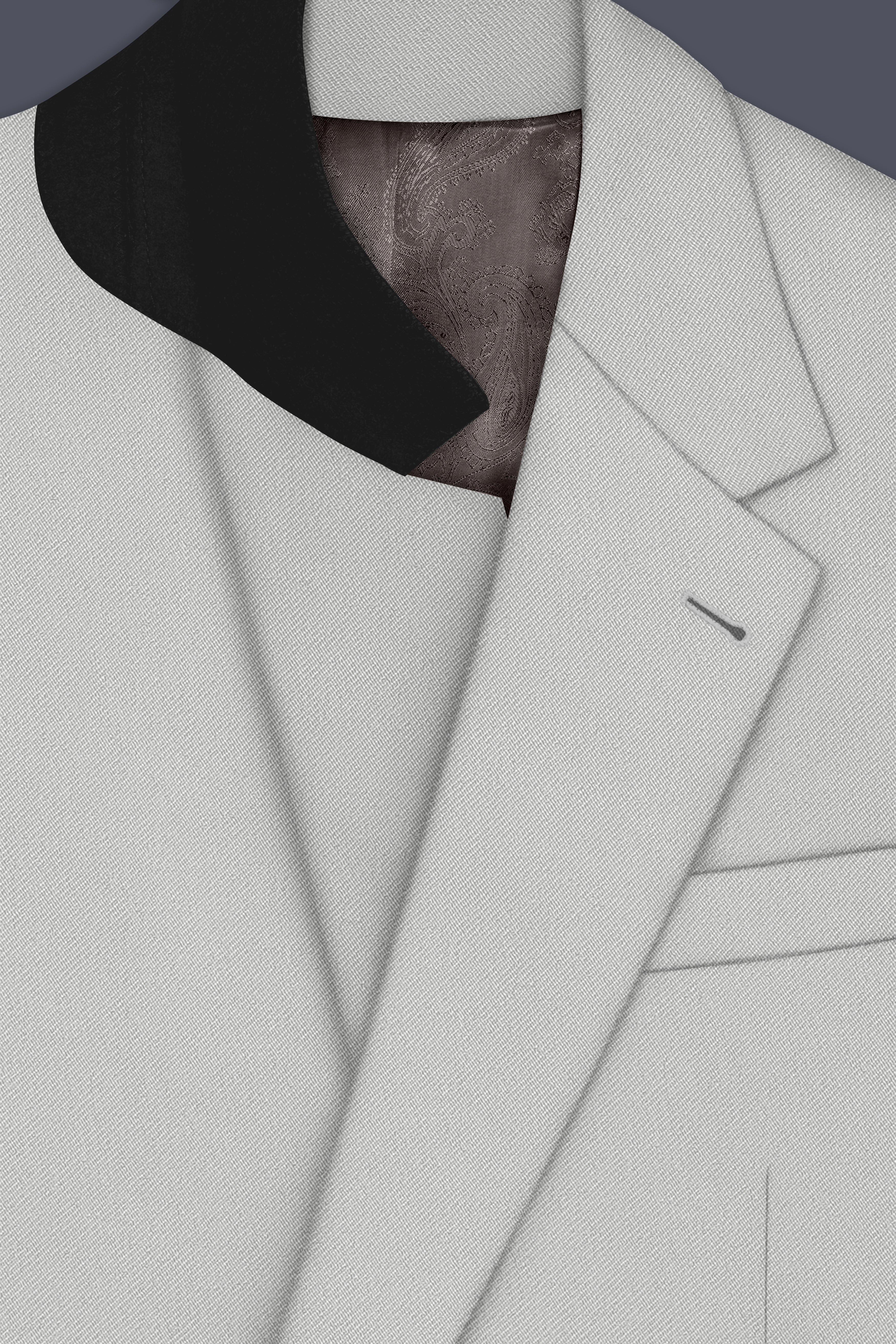 Axiom-Korean Nickel Gray 4-Way Stretch Wrinkle-Free Wool Rich Single Breasted Suit