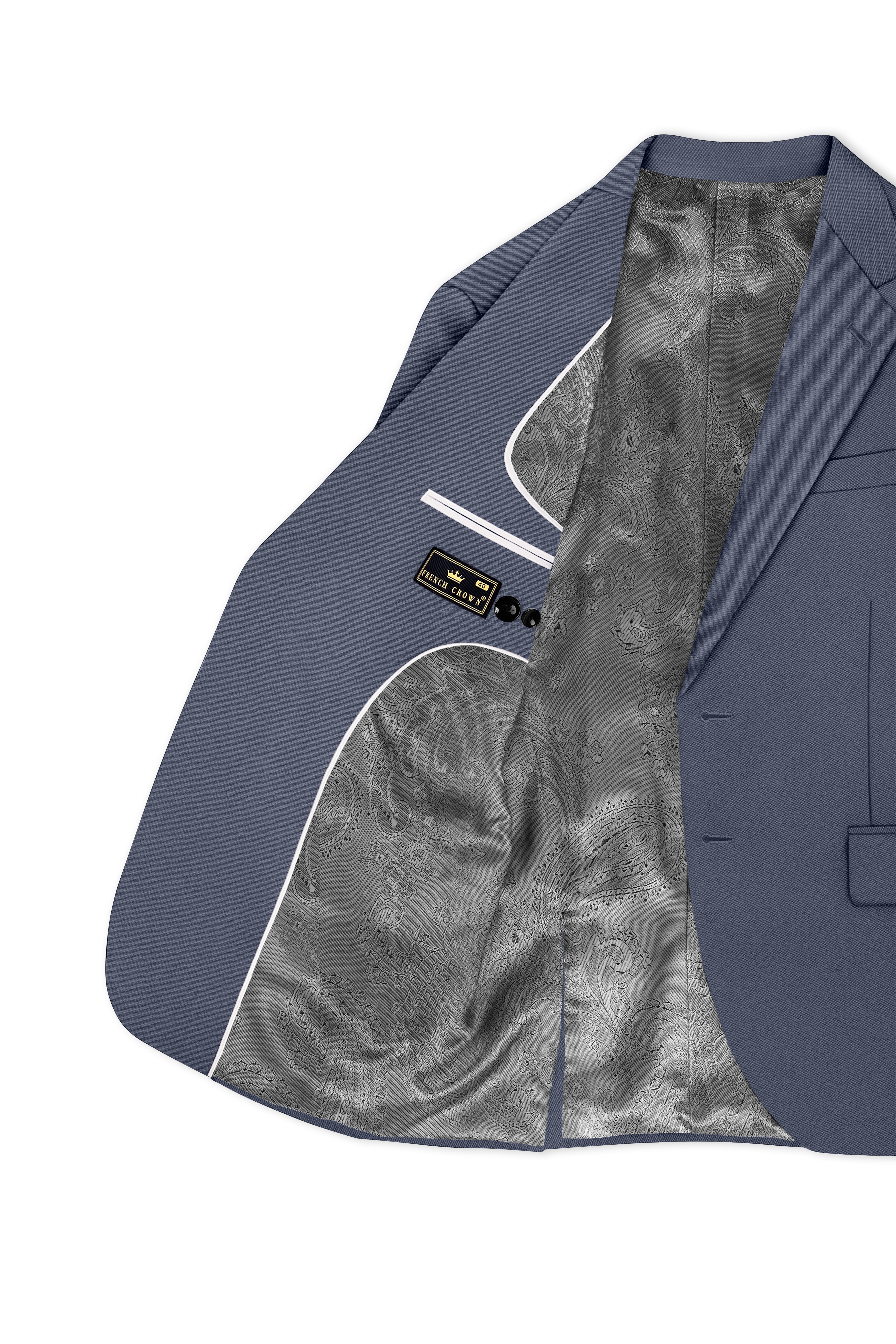 Monarch-Korean Dolphin Gray 4-Way Stretch Wrinkle-Free Wool Rich Single Breasted Suit