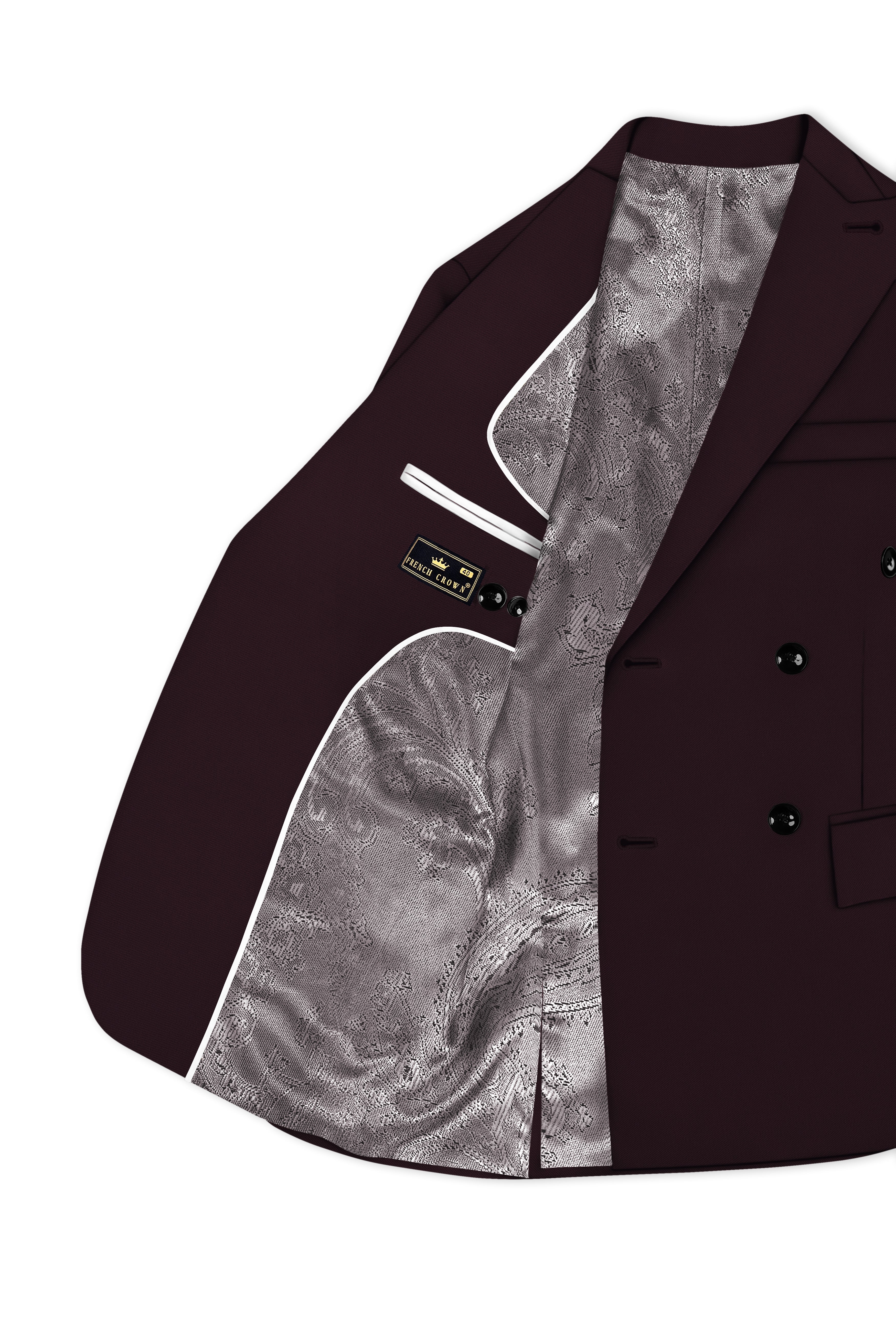 Imperio-korean Eclipse Purple 4-Way Stretch Wrinkle-Free Wool Rich Double Breasted Suit