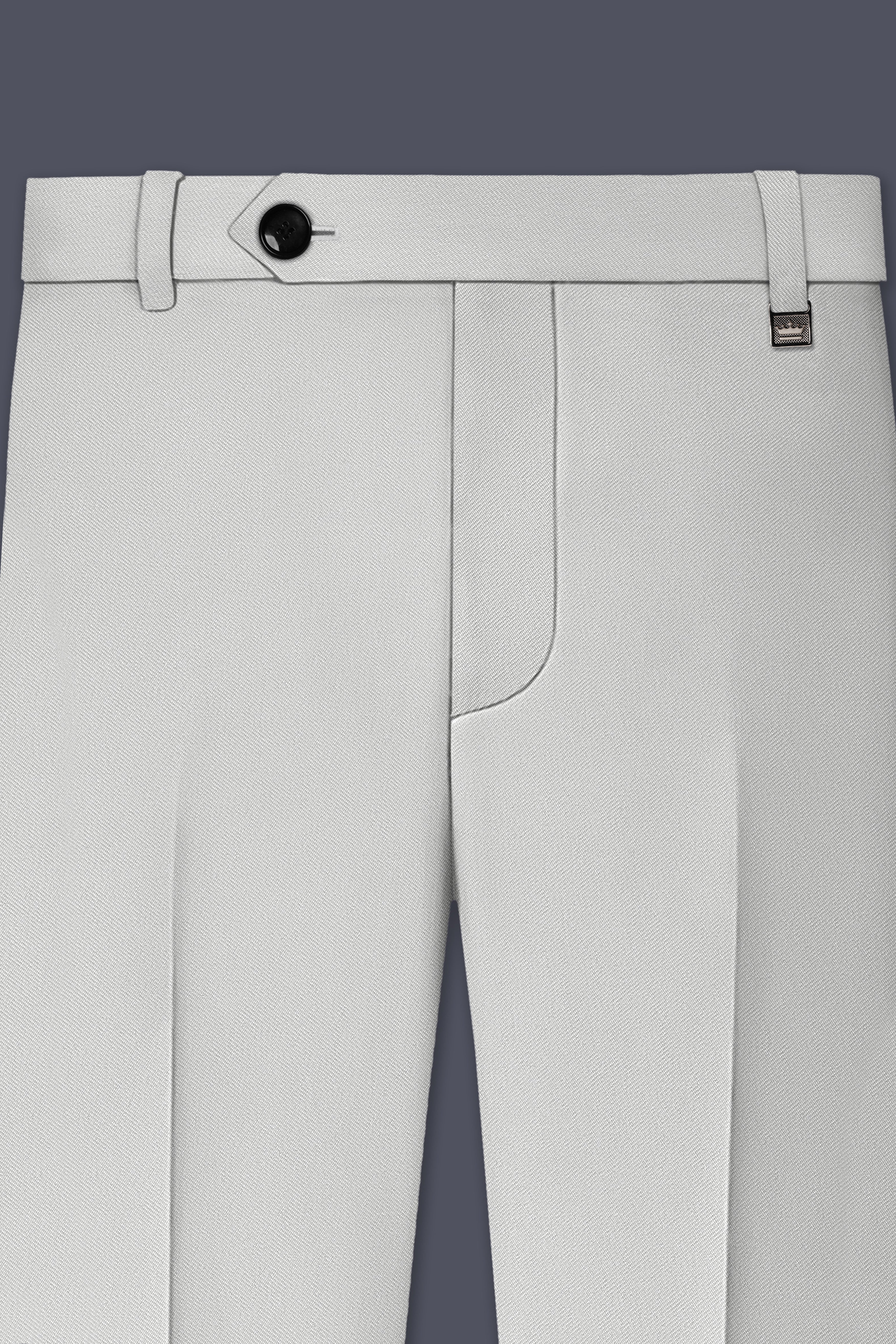 Axiom-Korean Nickel Gray 4-Way Stretch Wrinkle-Free Wool Rich Double Breasted Suit