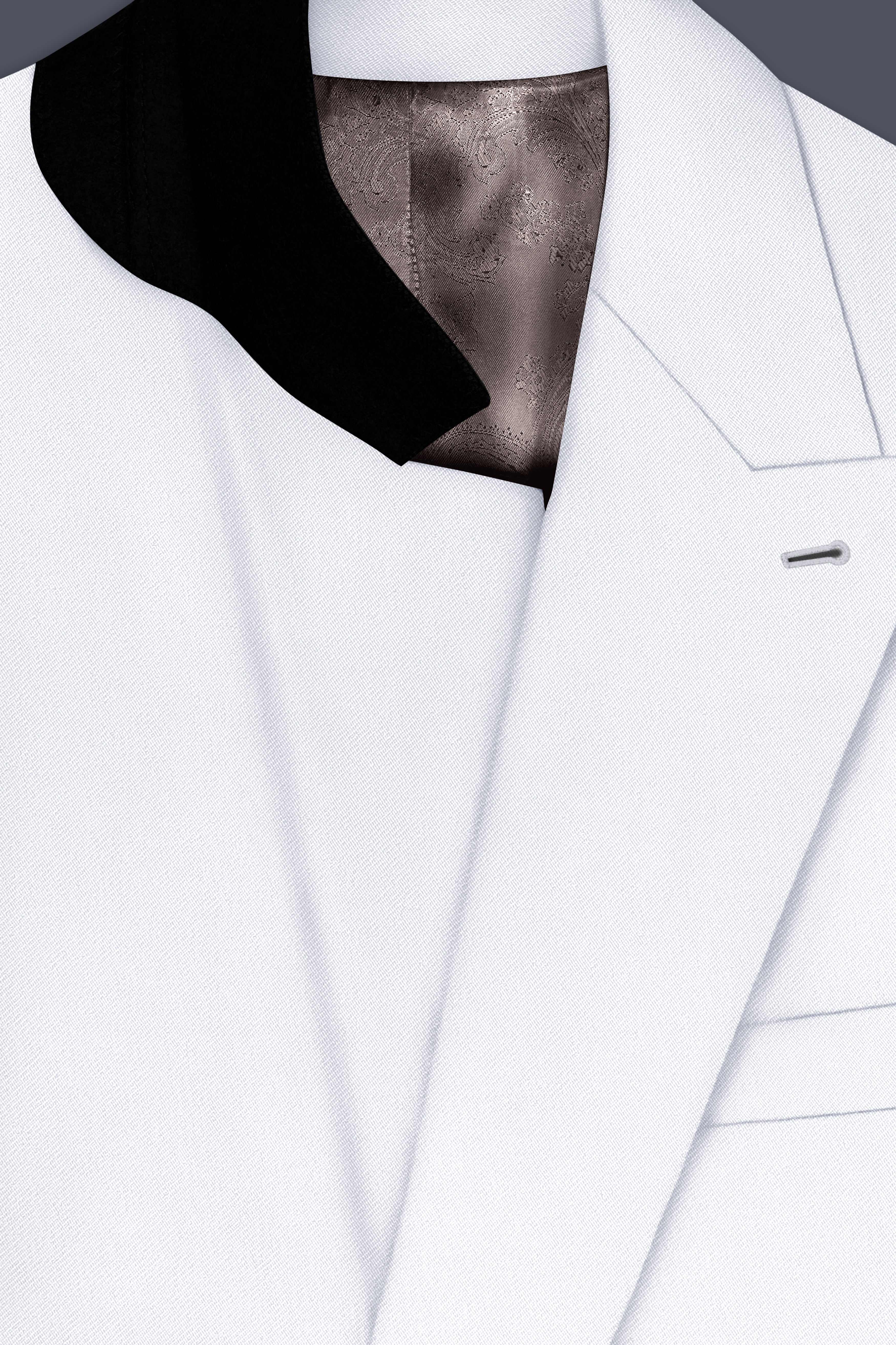 Lumier-Korean Bright White 4-Way Stretch Wrinkle-Free Wool Rich Double Breasted Suit