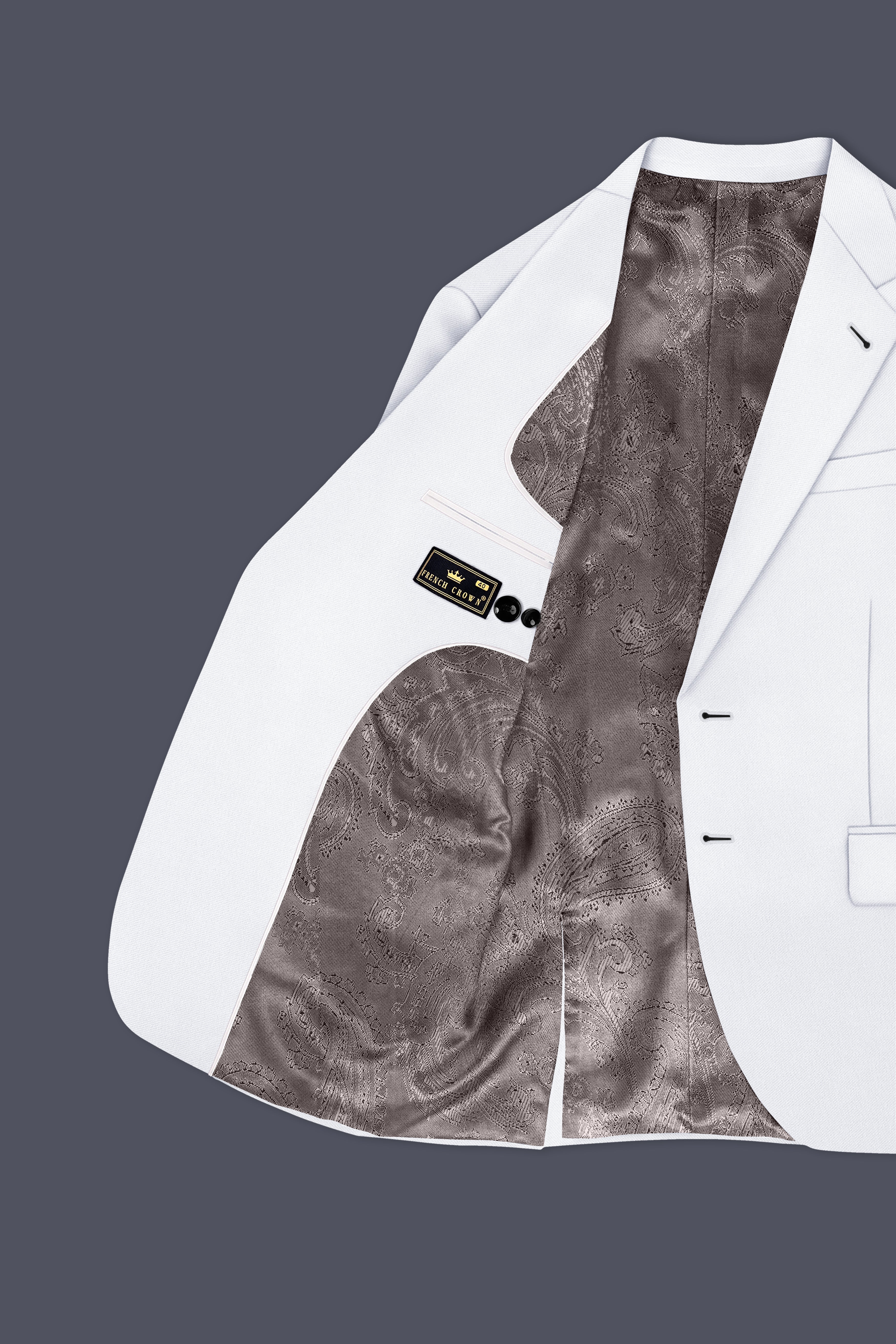 Lumier-Korean Bright White 4-Way Stretch Wrinkle-Free Wool Rich Double Breasted Suit