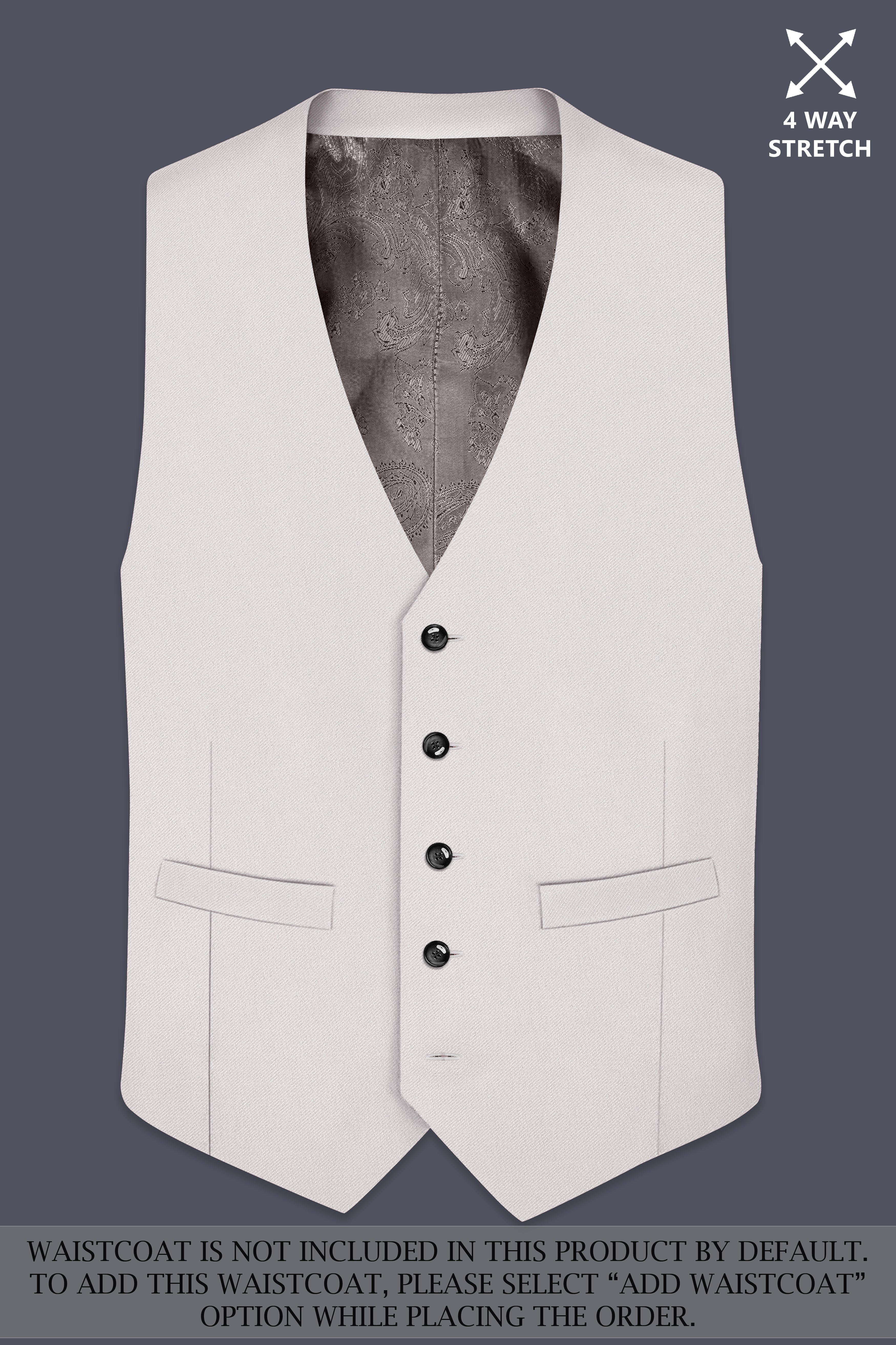 Ivora-Korean Amour Cream 4-Way Stretch Wrinkle-Free Wool Rich Double Breasted Suit