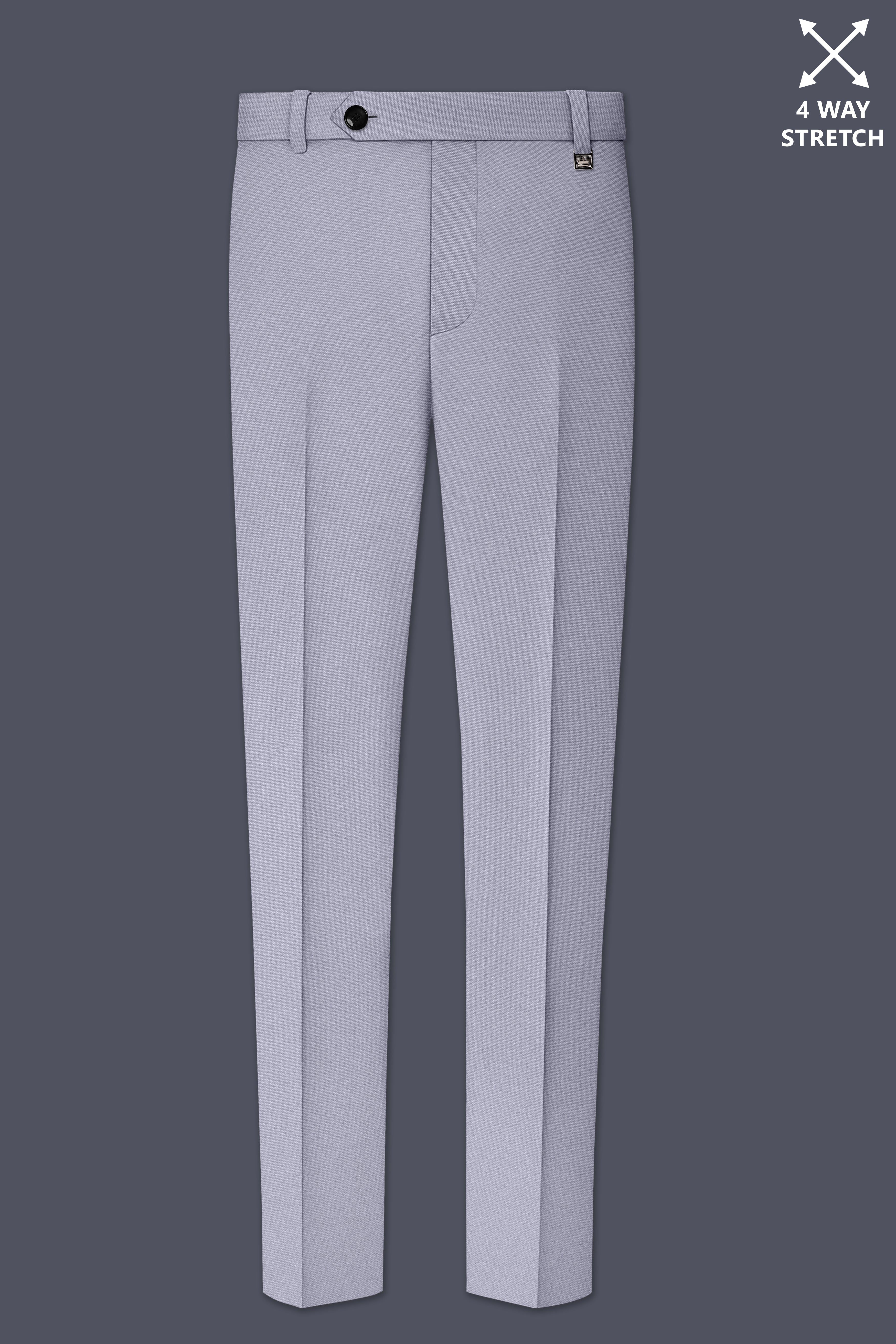 Graphite-Korean Topaz Gray 4-Way Stretch Wrinkle-Free Wool Rich Double Breasted Suit