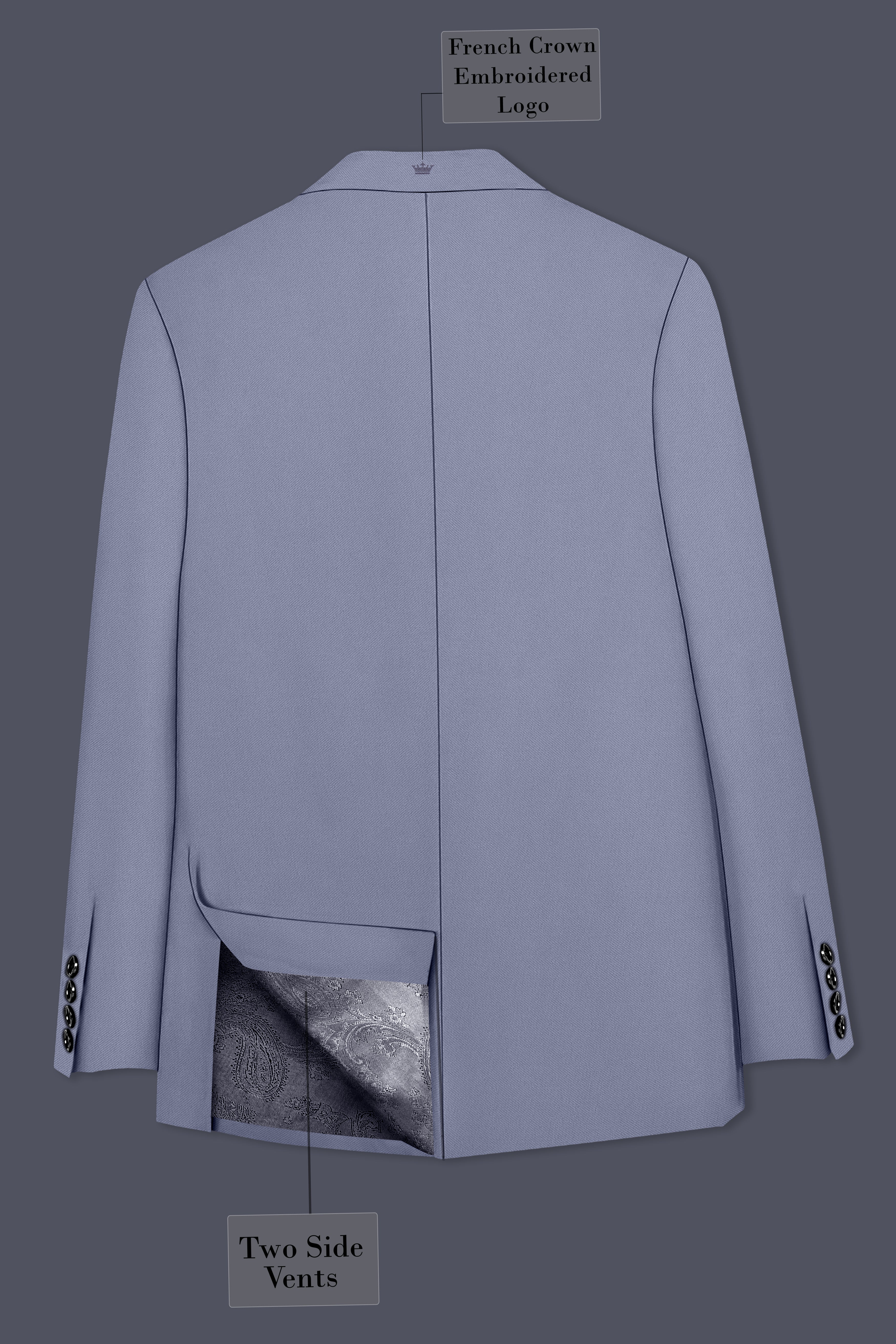 Sterling-Manatee Gray Wool Rich Slight Stretch Single Breasted Suit