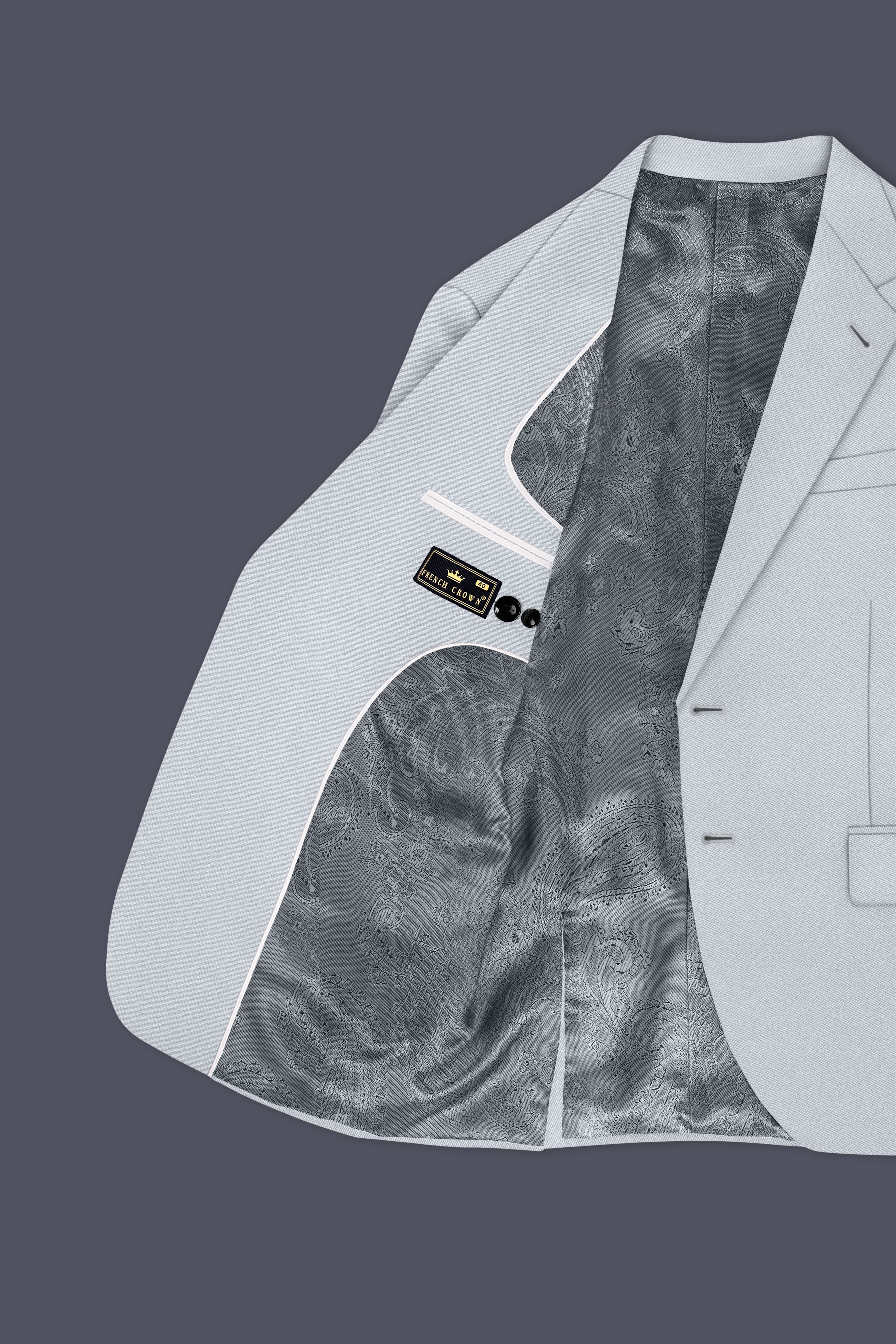 Slate-Mystic Gray Wool Rich Slight Stretch Single Breasted Suit