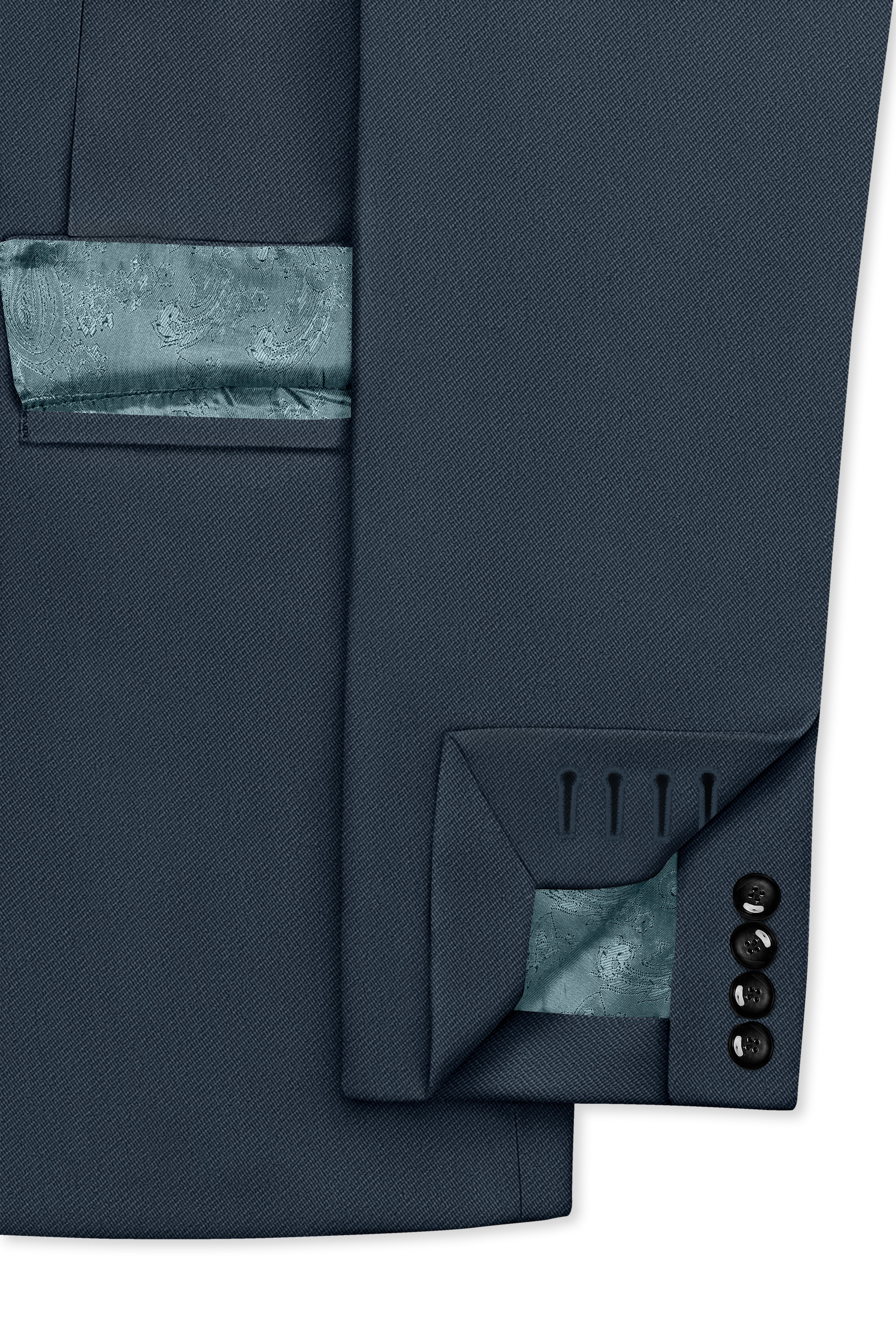 Titan-Shark Gray Wool Rich Slight Stretch Single Breasted Suit
