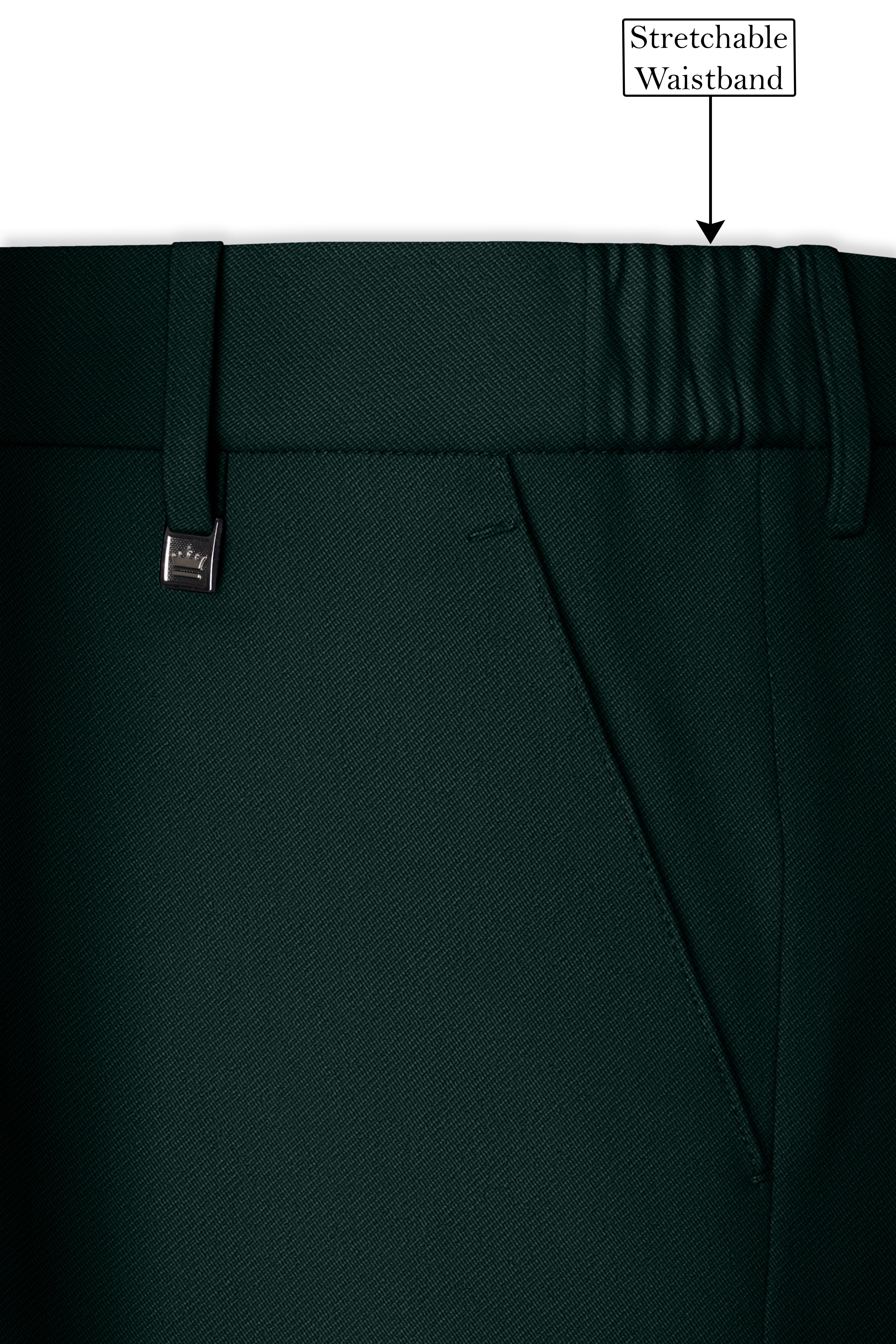 Lustre-Emerald Green Wool Rich Slight Stretch Single Breasted Suit